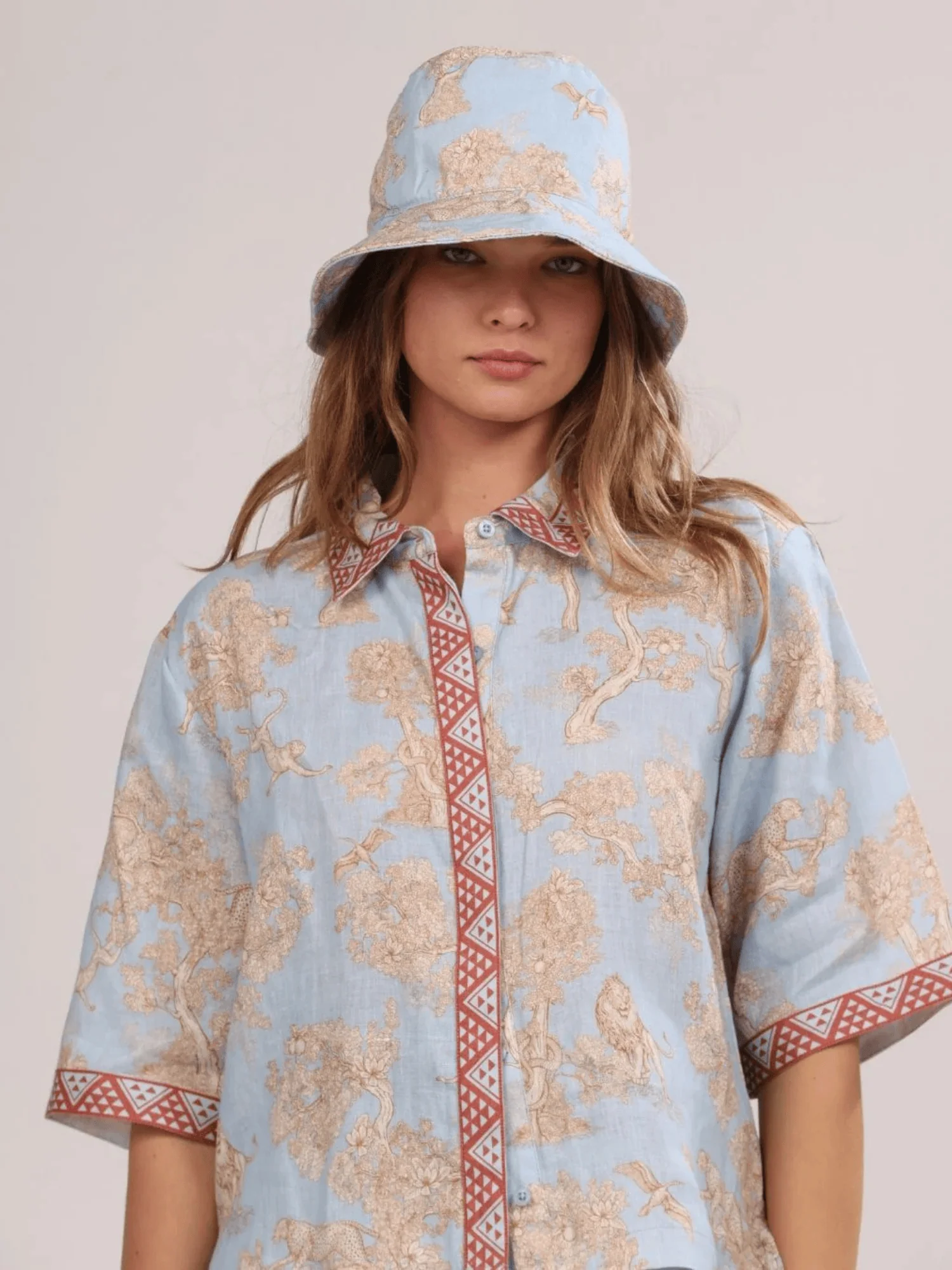 Africa Light Blue Short Sleeve Shirt - Image 3