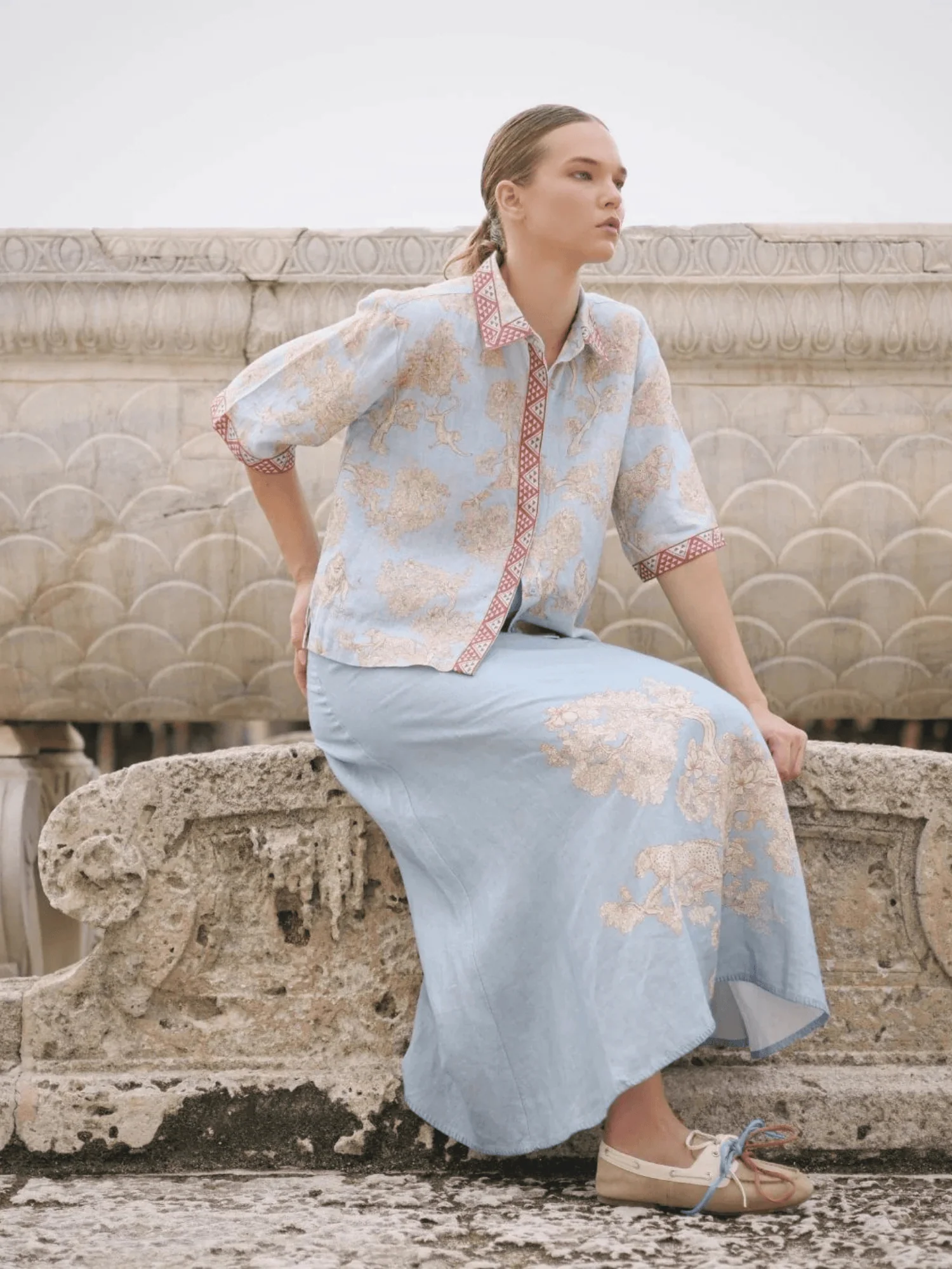 Africa Light Blue Skirt - Image 3