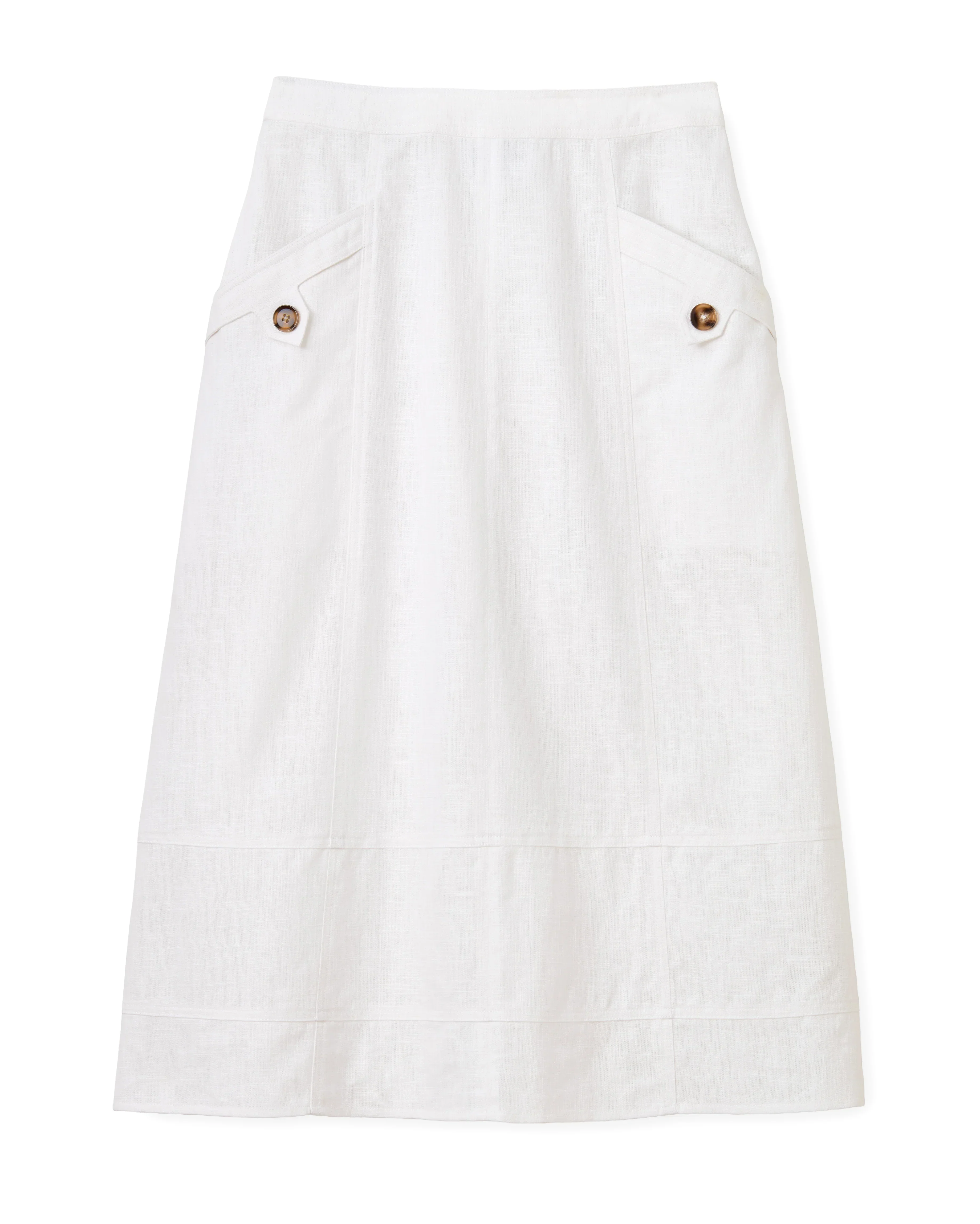 Alice Button Skirt in Bright White - Image 4