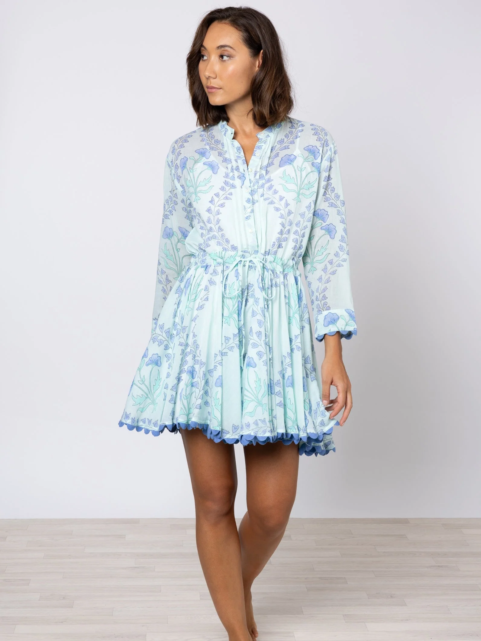 Aqua & Blue Mini Dress