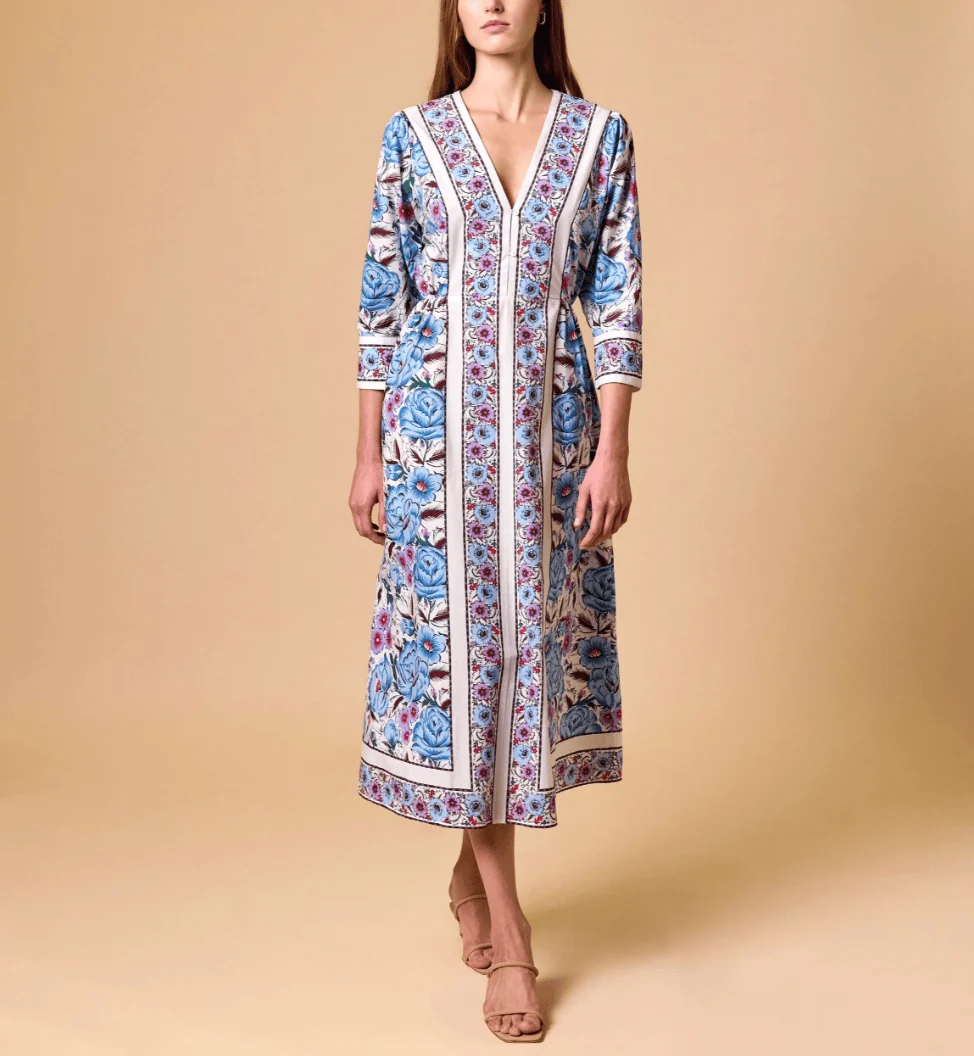 Blanche Midi Dress in Fluora Print - Image 2