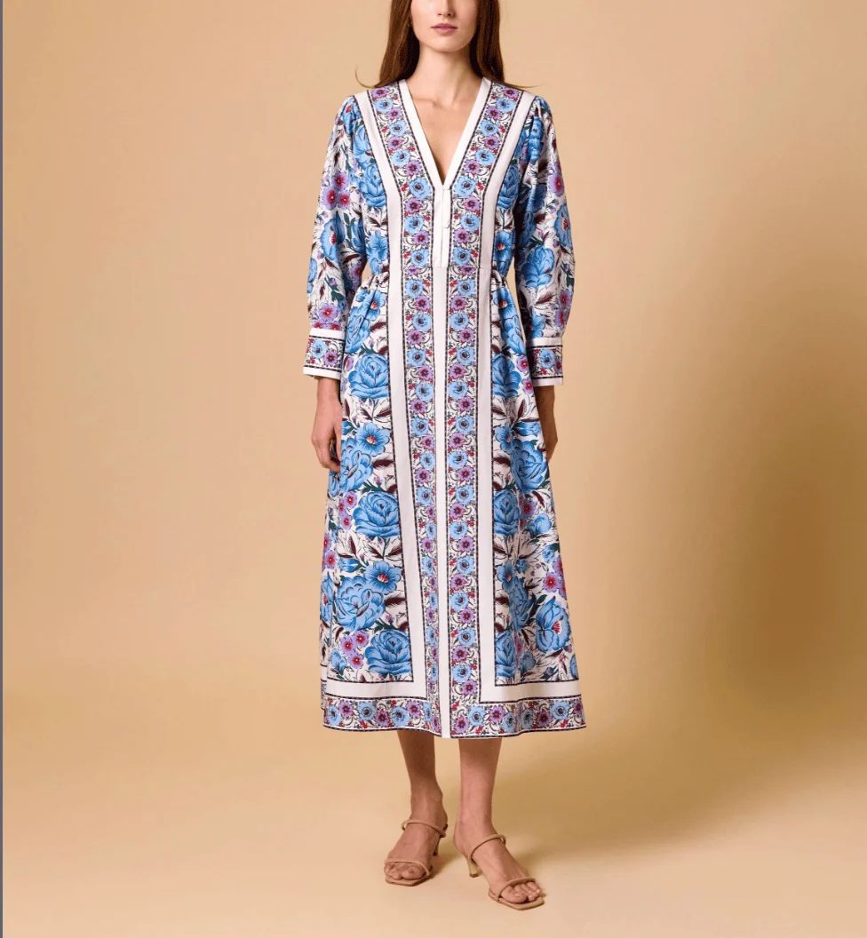 Blanche Midi Dress in Fluora Print - Image 3