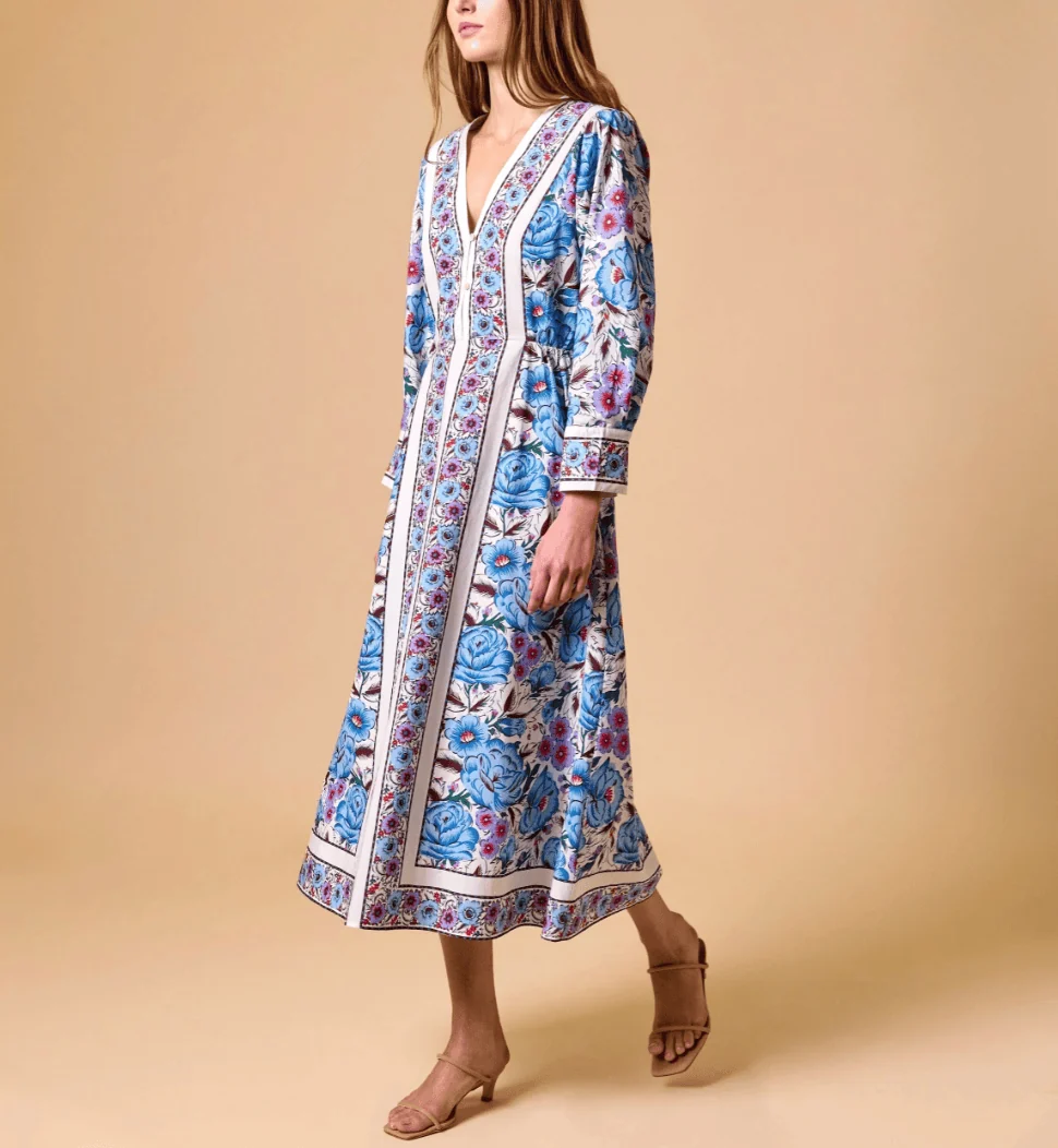 Blanche Midi Dress in Fluora Print - Image 4