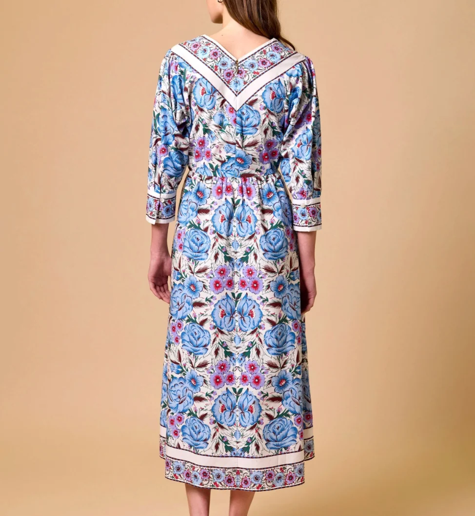 Blanche Midi Dress in Fluora Print - Image 5