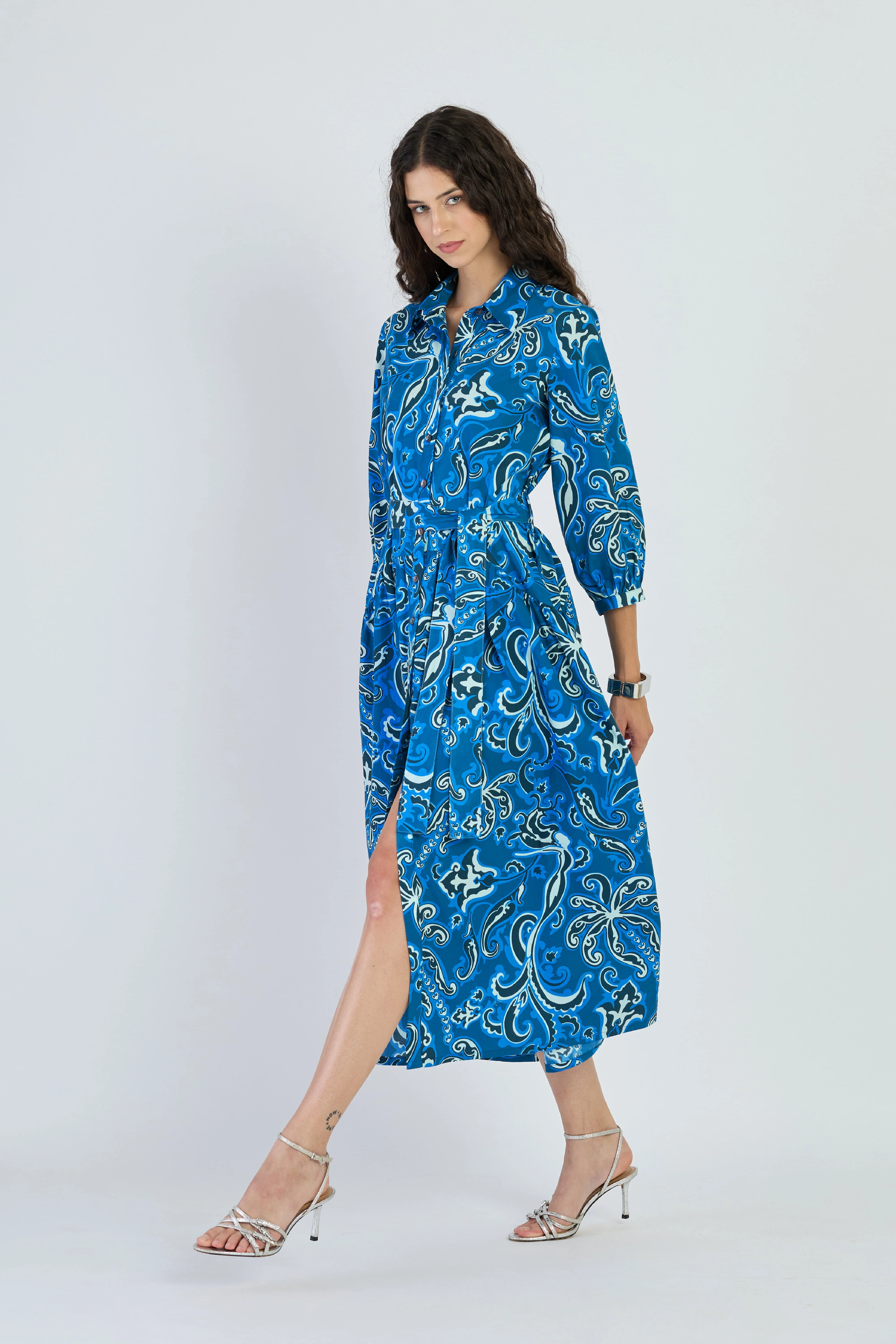 Brie Dress in Mermaid Navy - Image 3