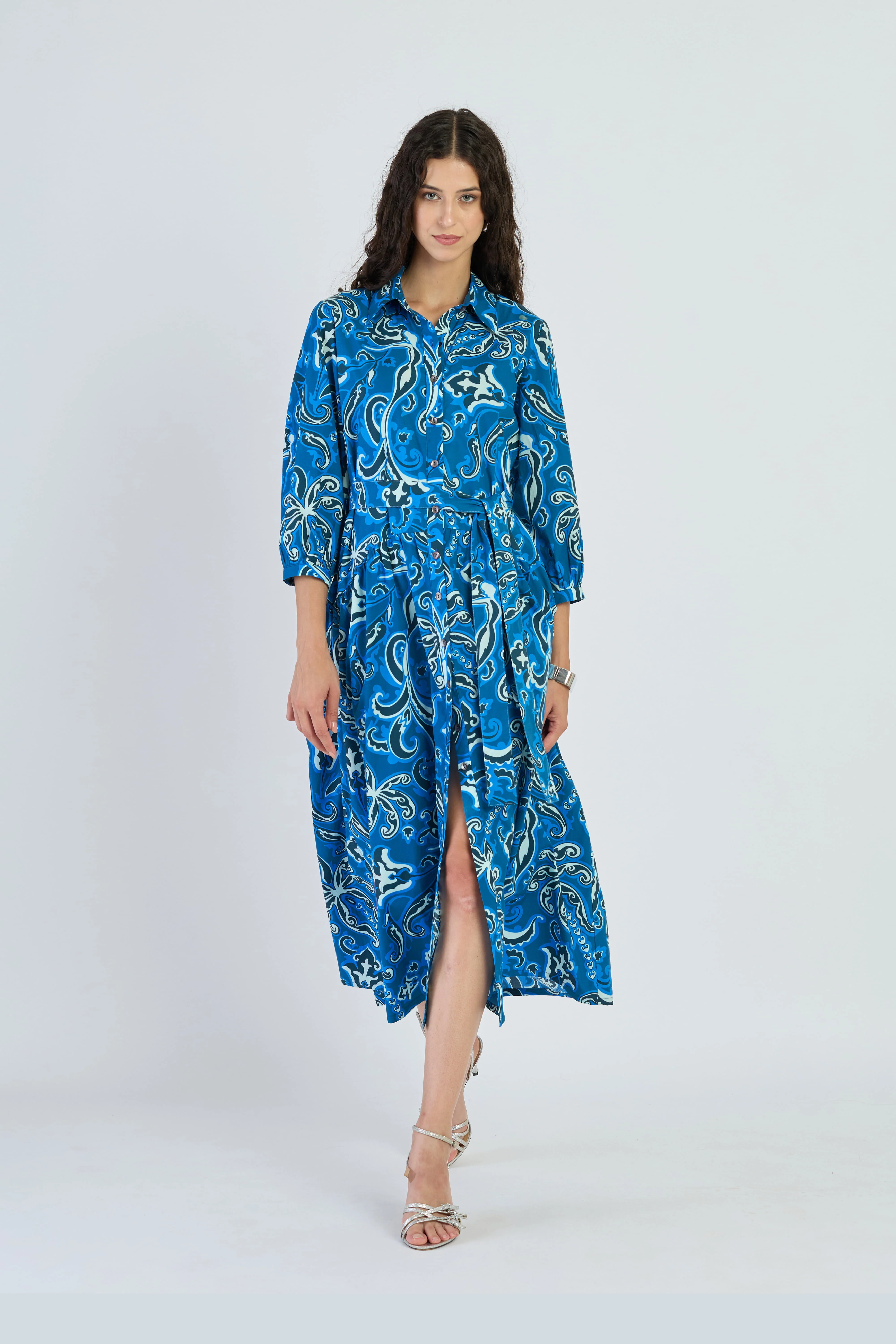 Brie Dress in Mermaid Navy - Image 4