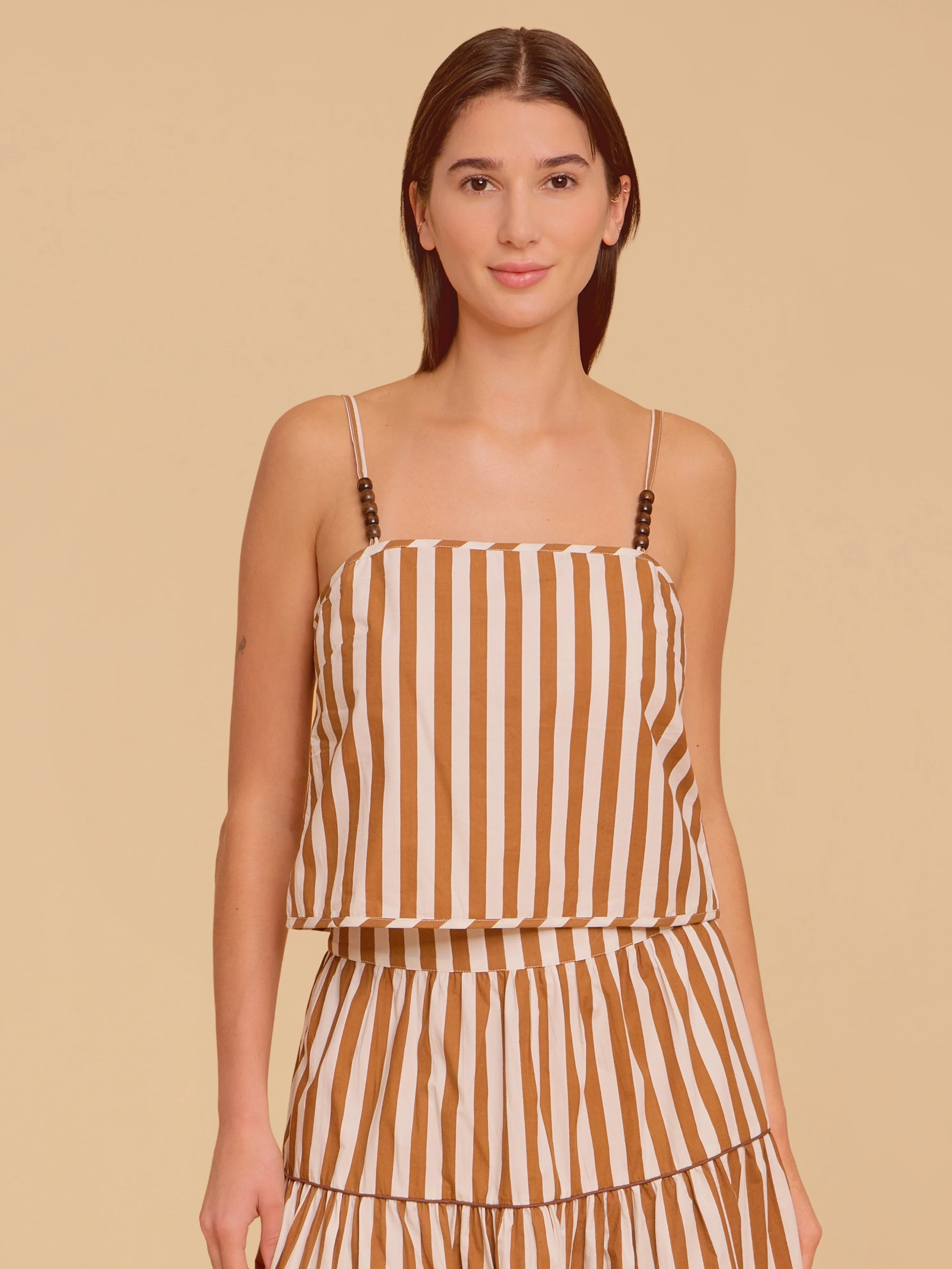 Carter Top in Tuck Stripes