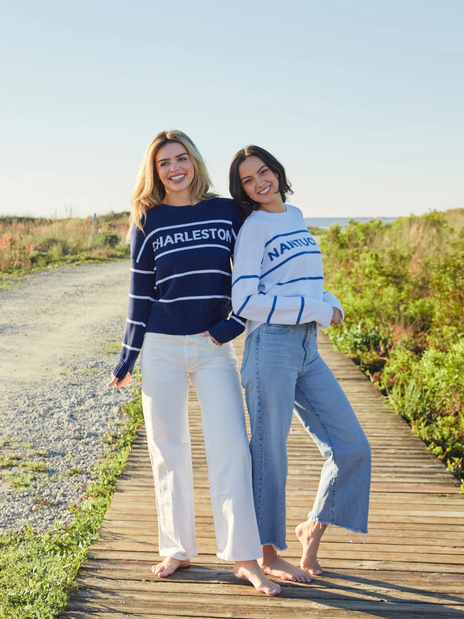 Charleston Sweater in Navy Stripe - Image 8