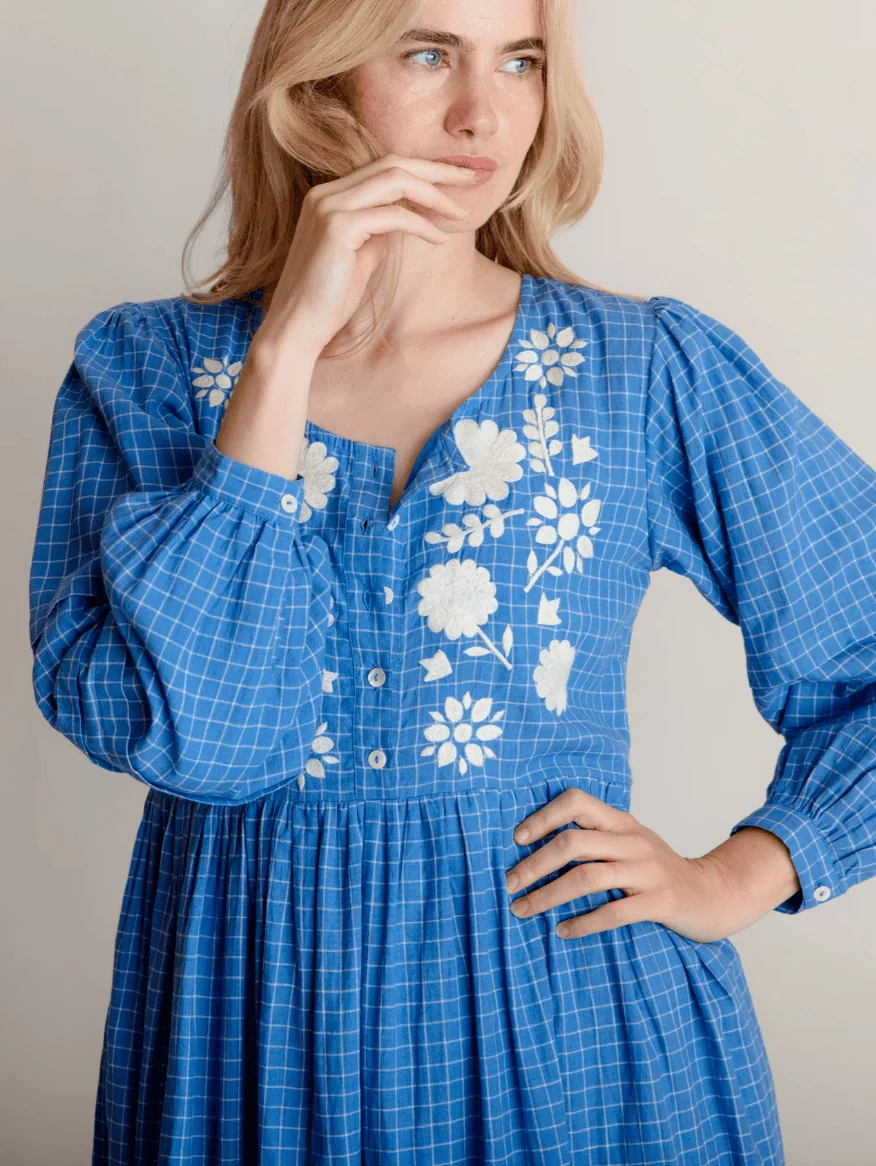 Cleo Dress in Ottoman Embroidery - Image 2