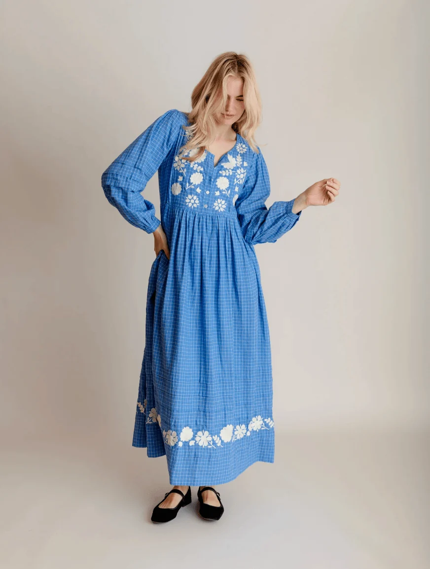Cleo Dress in Ottoman Embroidery - Image 3