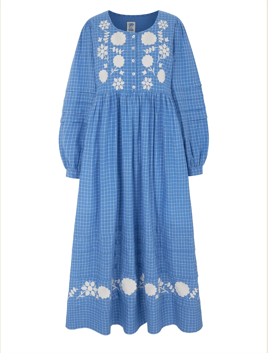 Cleo Dress in Ottoman Embroidery - Image 4