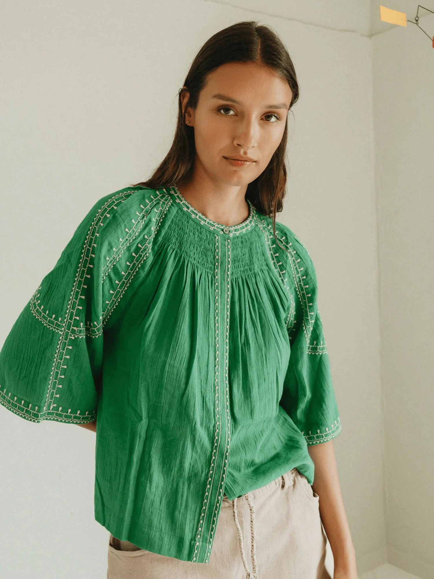 Cotton Gauze Bell Top - Image 2