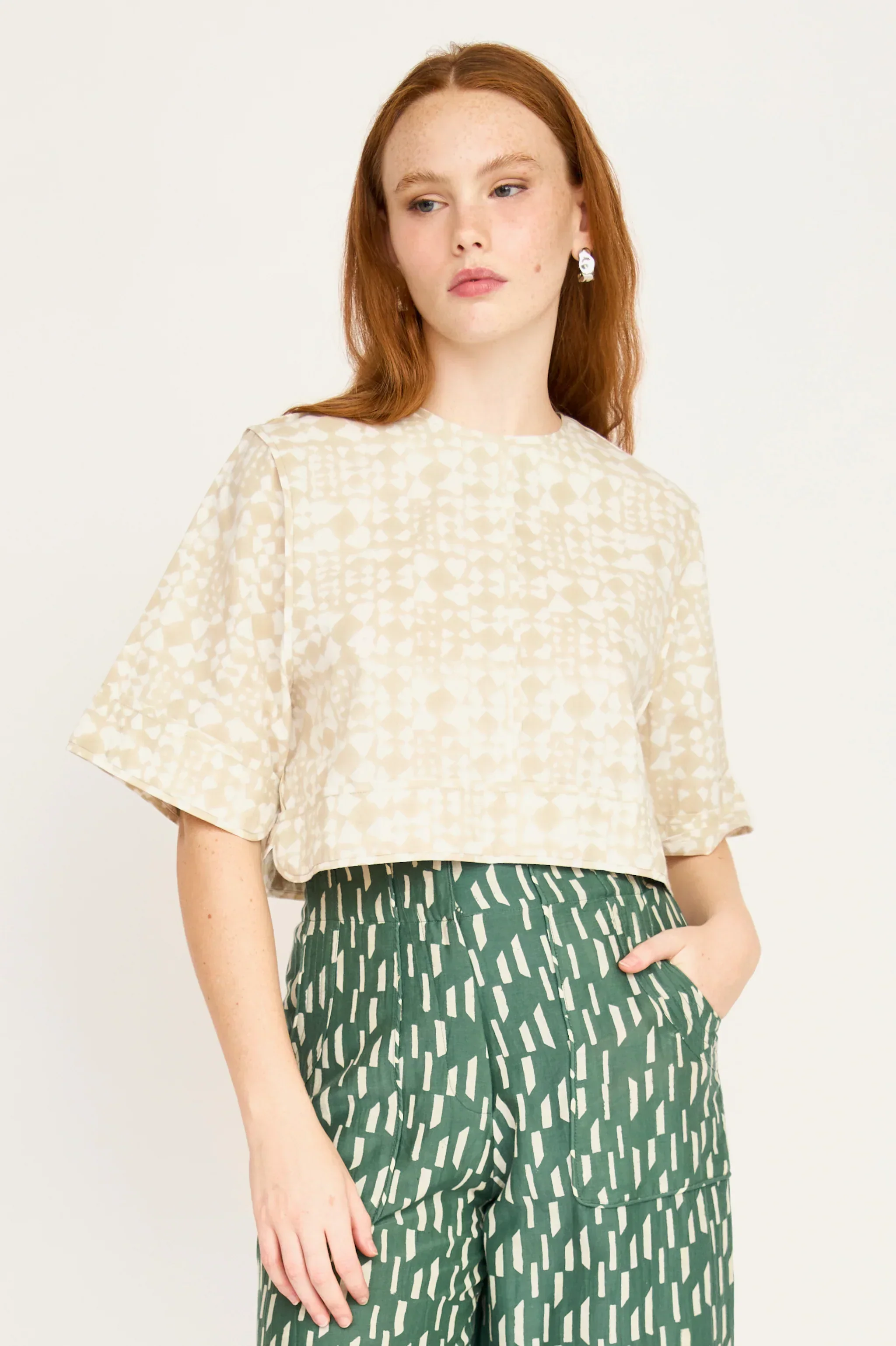 Cropped Field Top in Sandcastle - Image 2