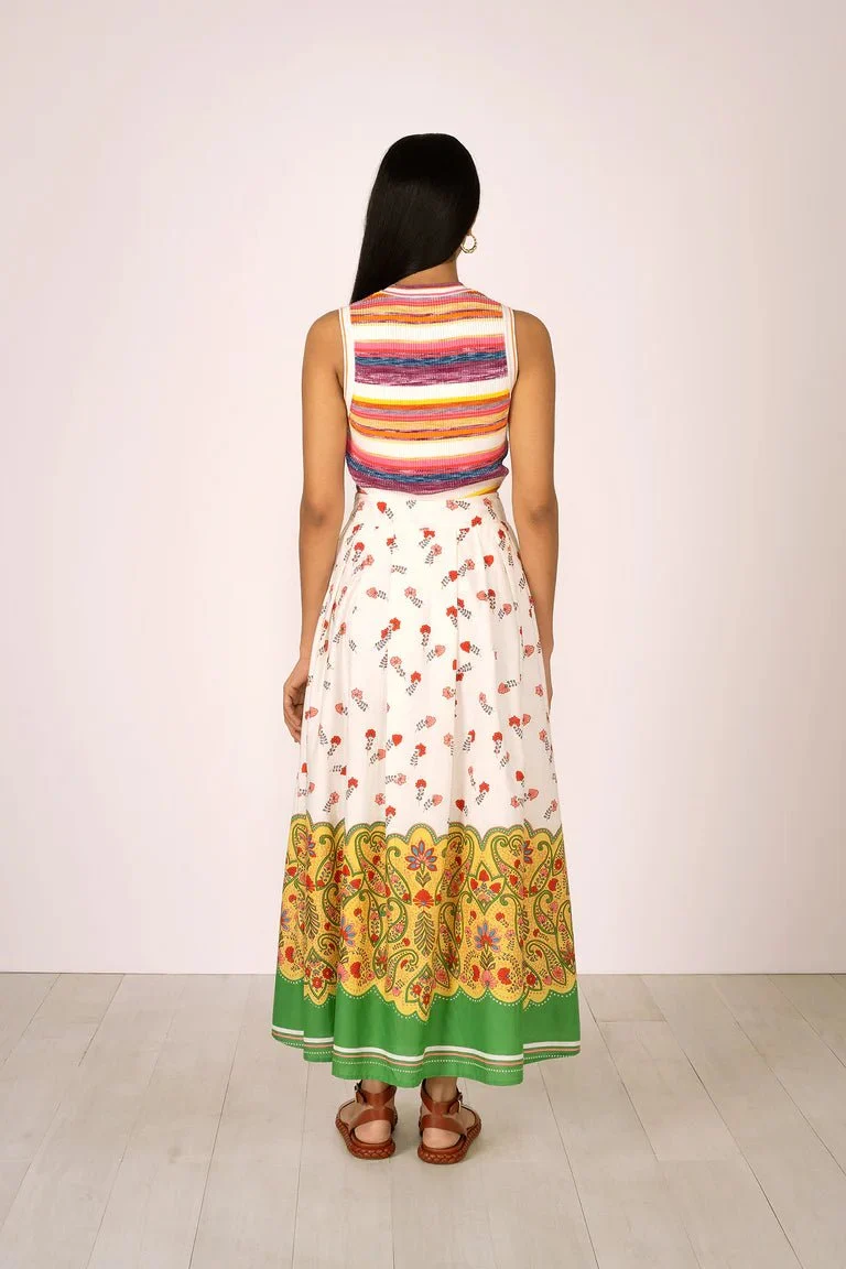Deena Skirt in Paisley Ming - Image 3