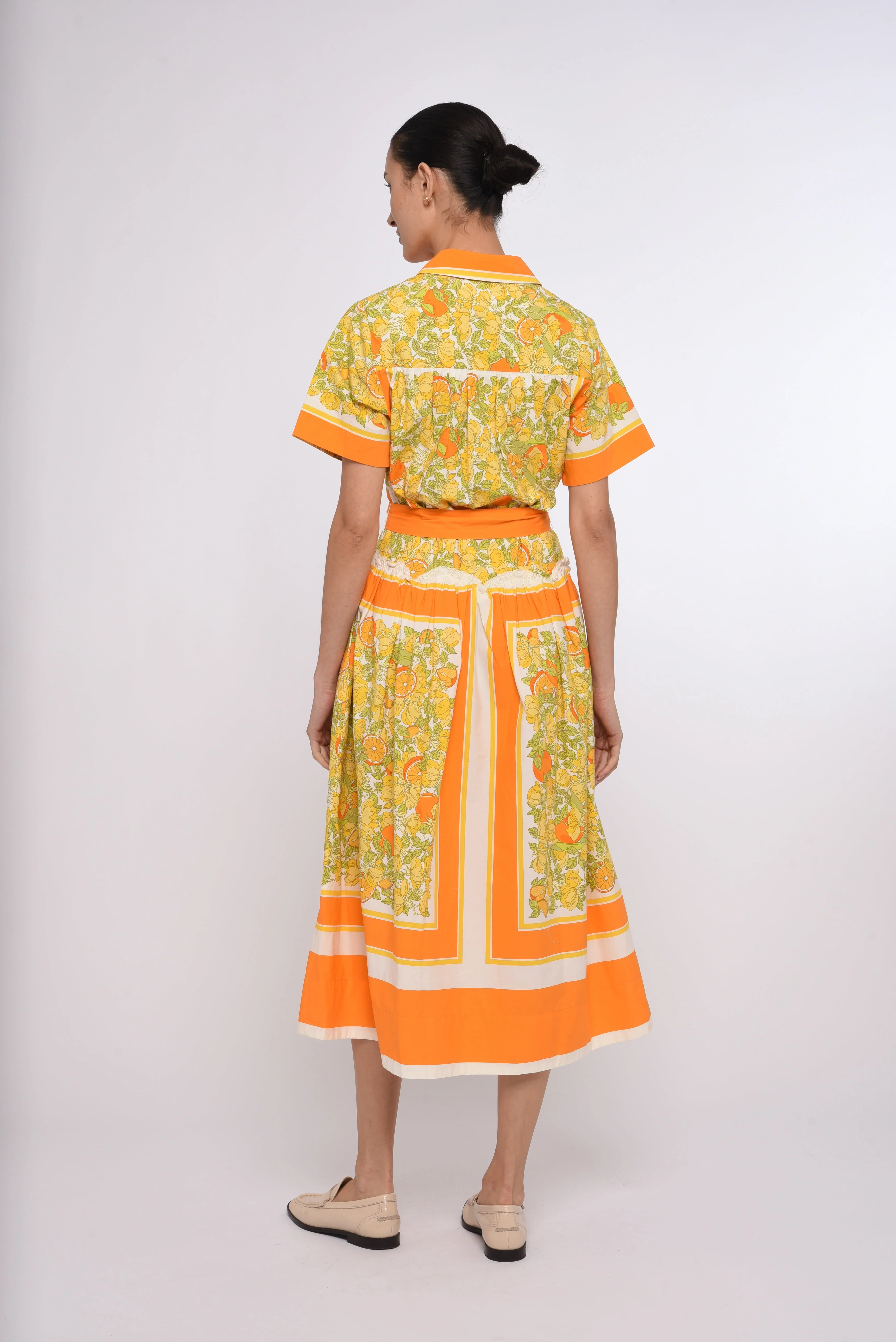 Drew Midi Dress in Orange Blossom - Image 4