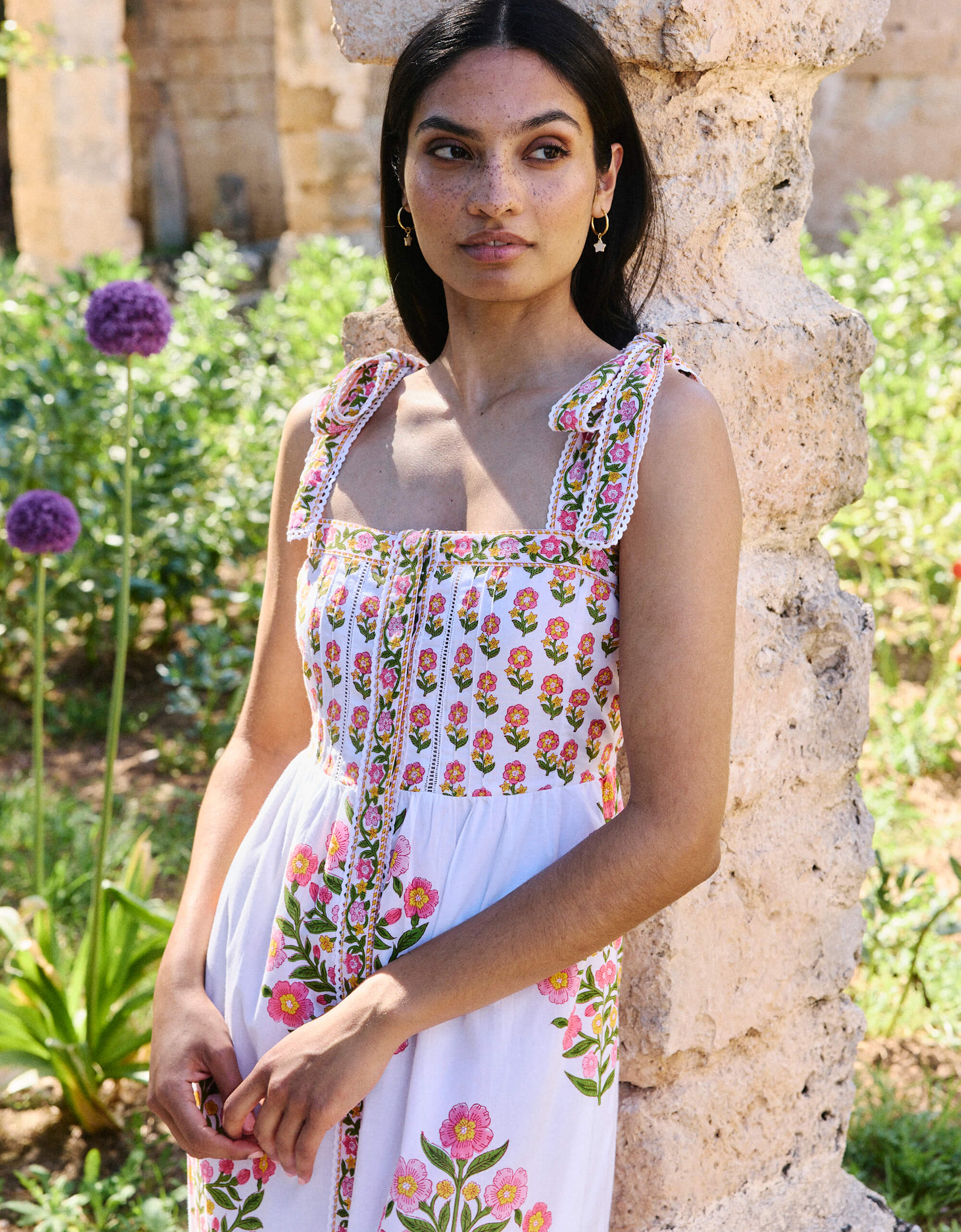 Elena Dress in Mixed Peony - Image 5