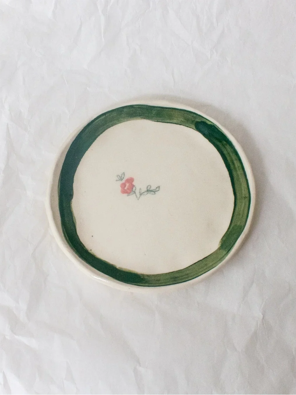 Emerald Cornflower Catchall Plate