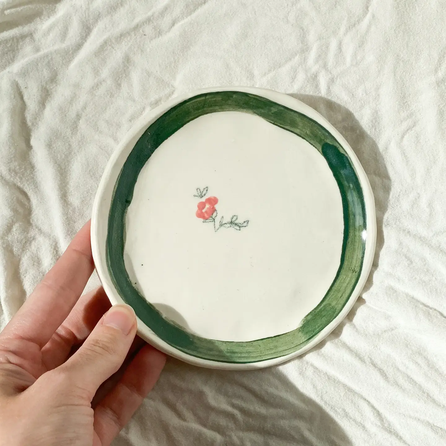 Emerald Cornflower Catchall Plate - Image 2