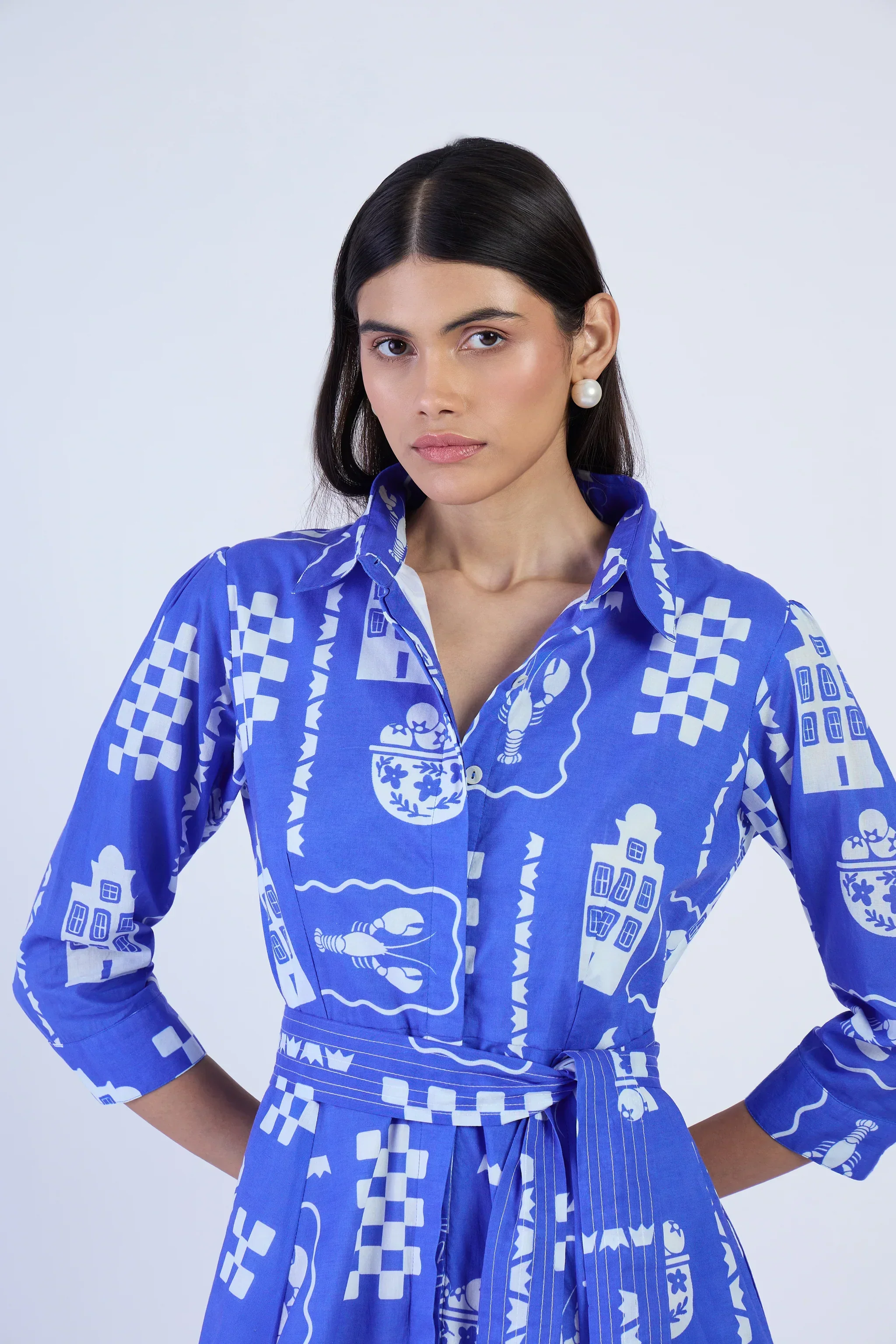Emily Dress in Sverige Indigo - Image 4