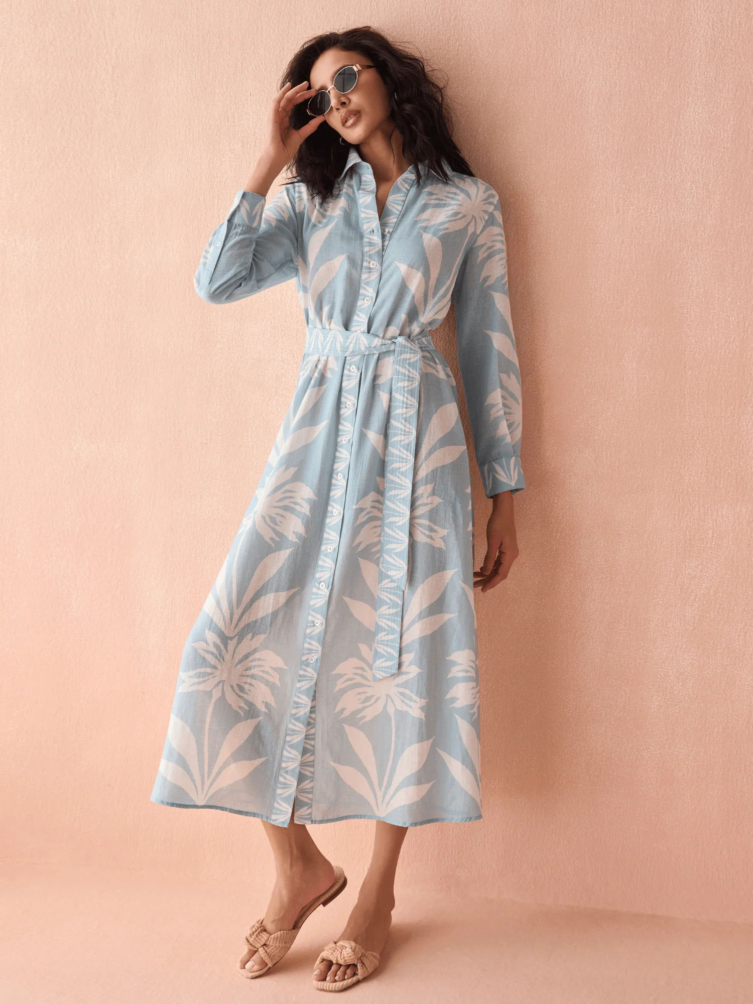 Emma Maxi Dress in Dana Skylight - Image 2