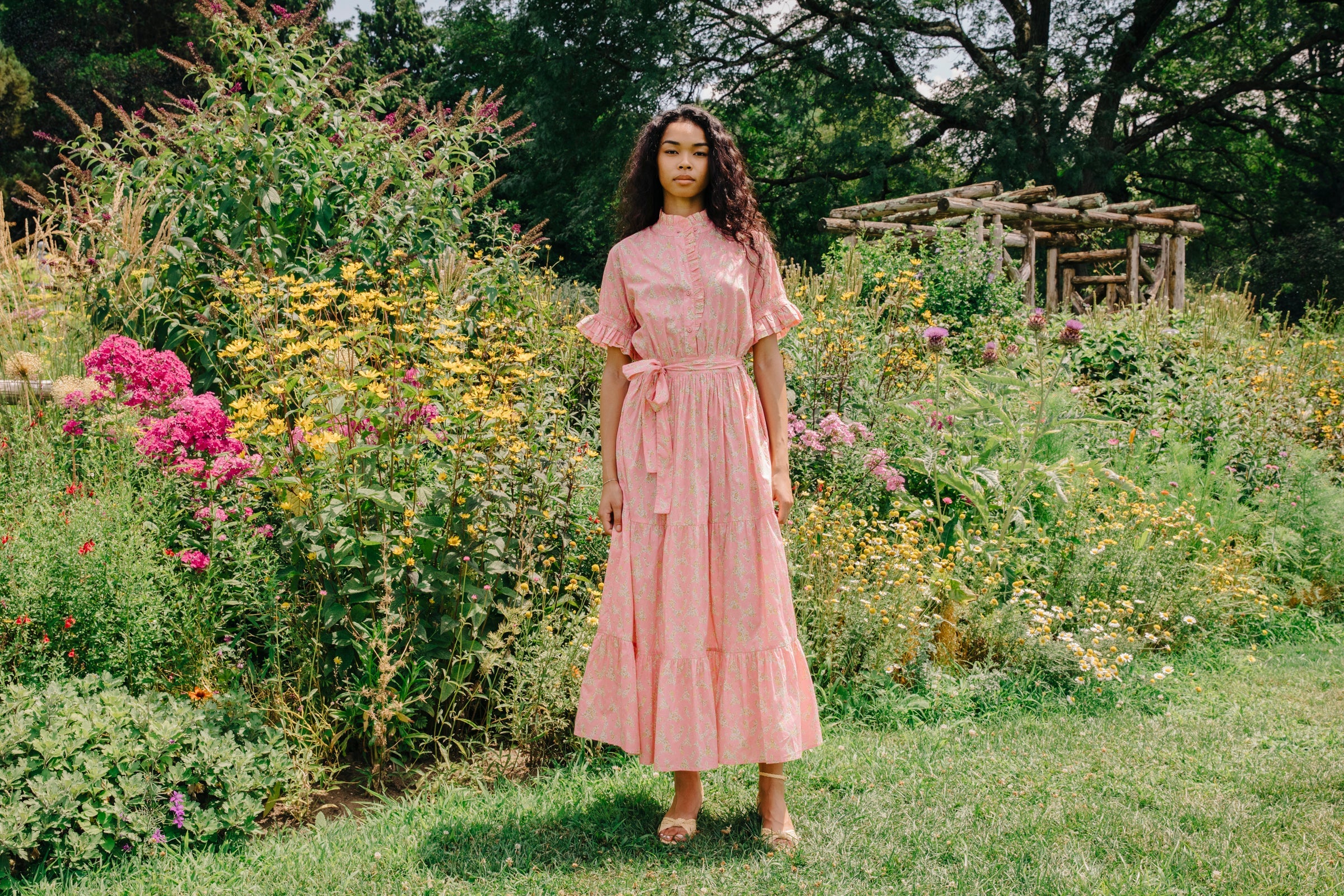 Emma Midi Dress in Love Emma & Georgina Liberty Print - Image 3