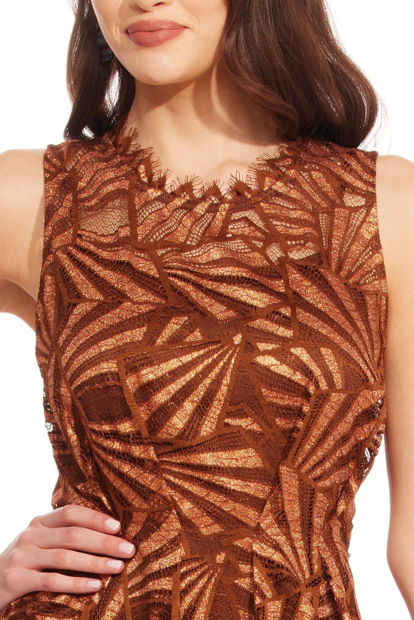 Citi Dress in Copper Lace - Image 3