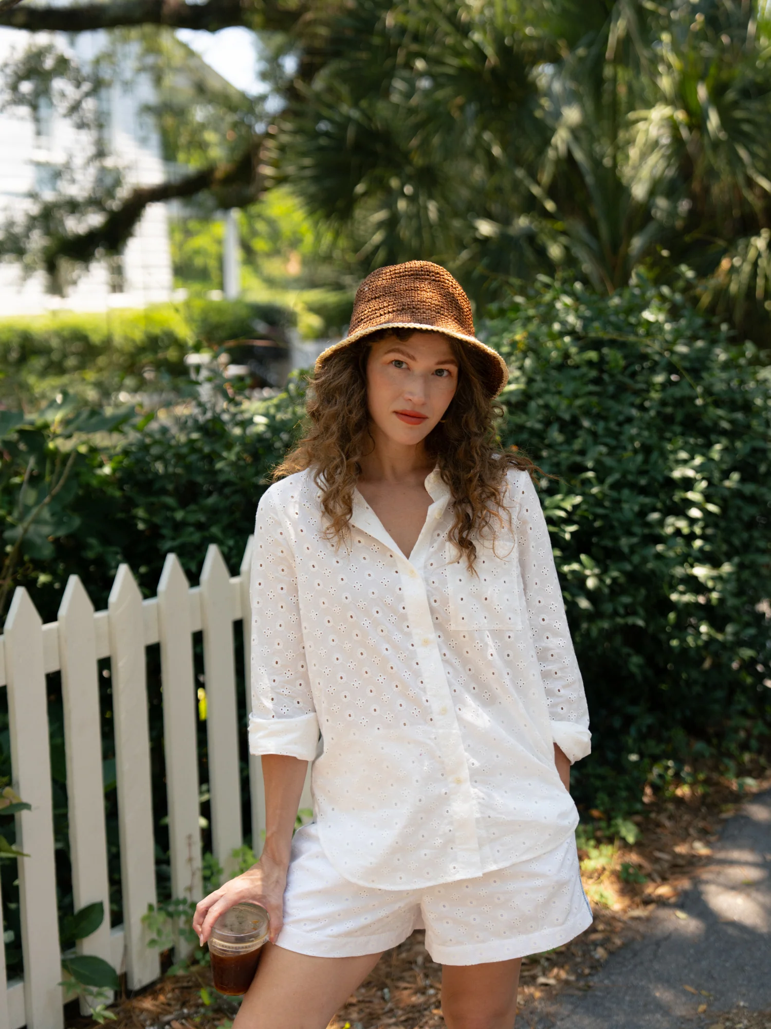 The White Whale Button Down in Ivory Eyelet - Image 4