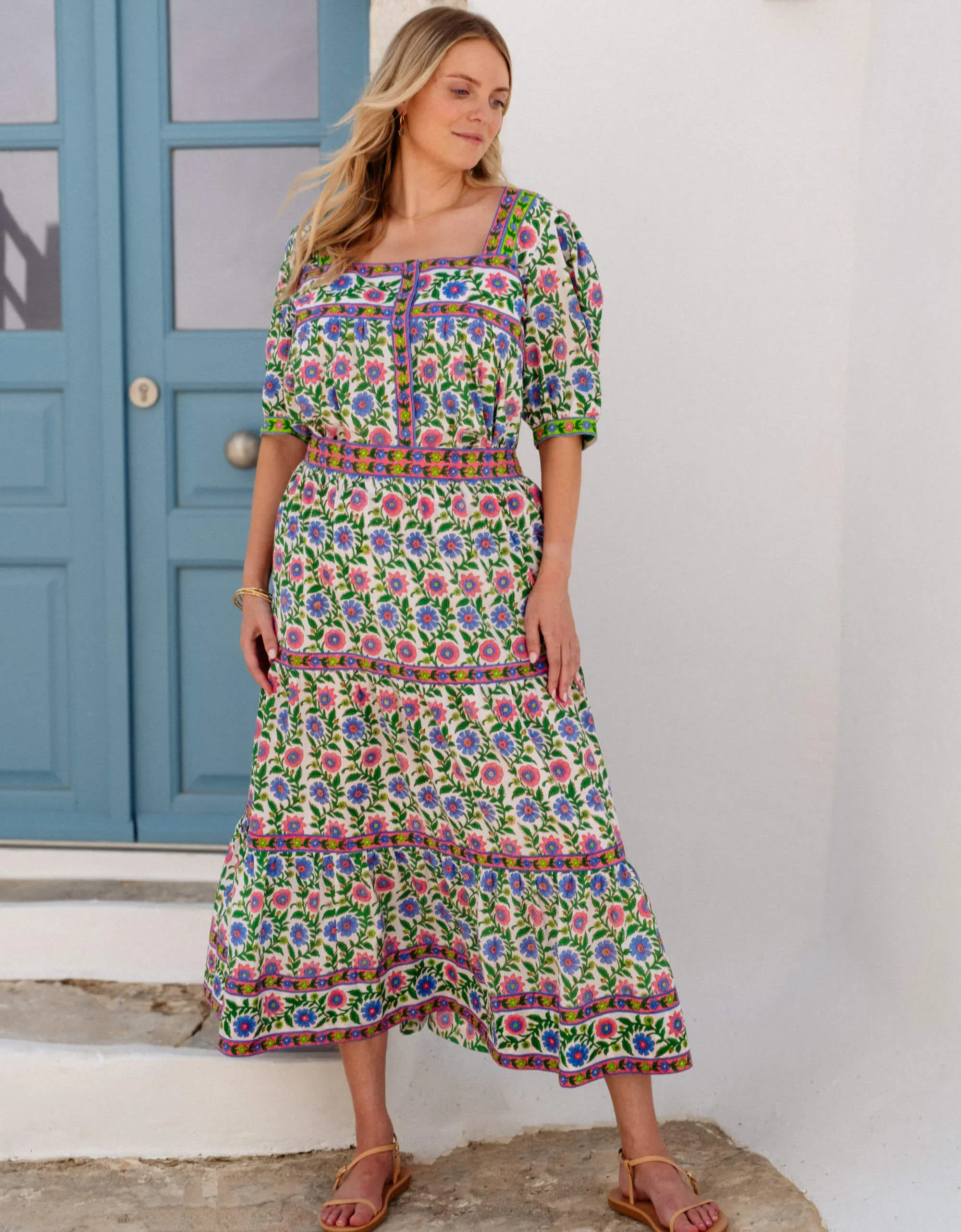 Fleur Skirt in Folk Border - Image 4