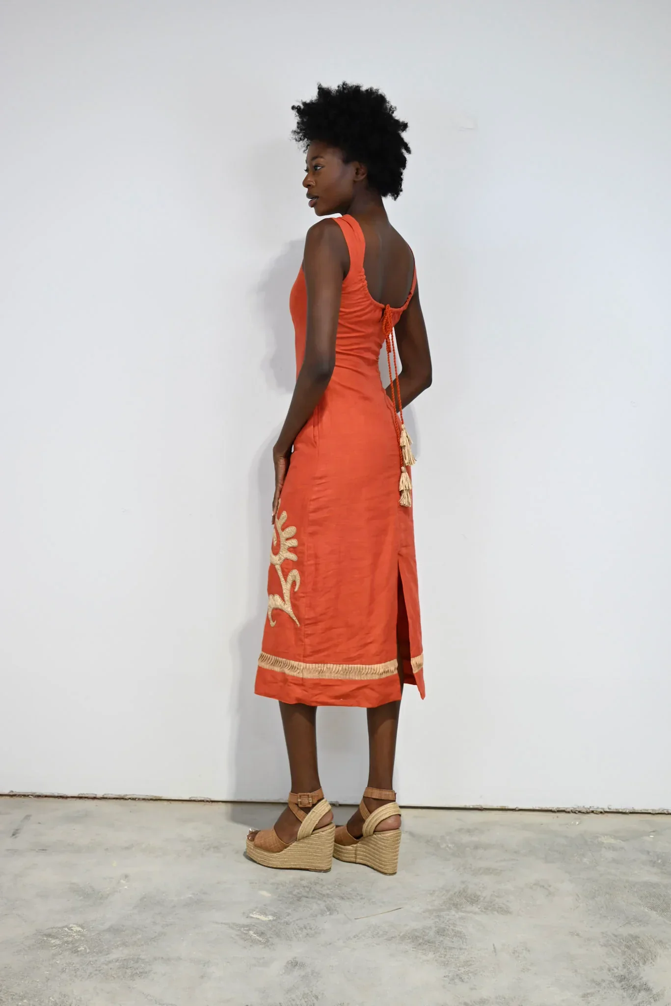 Florentine Long Dress in Oaxaca Raffia - Image 3