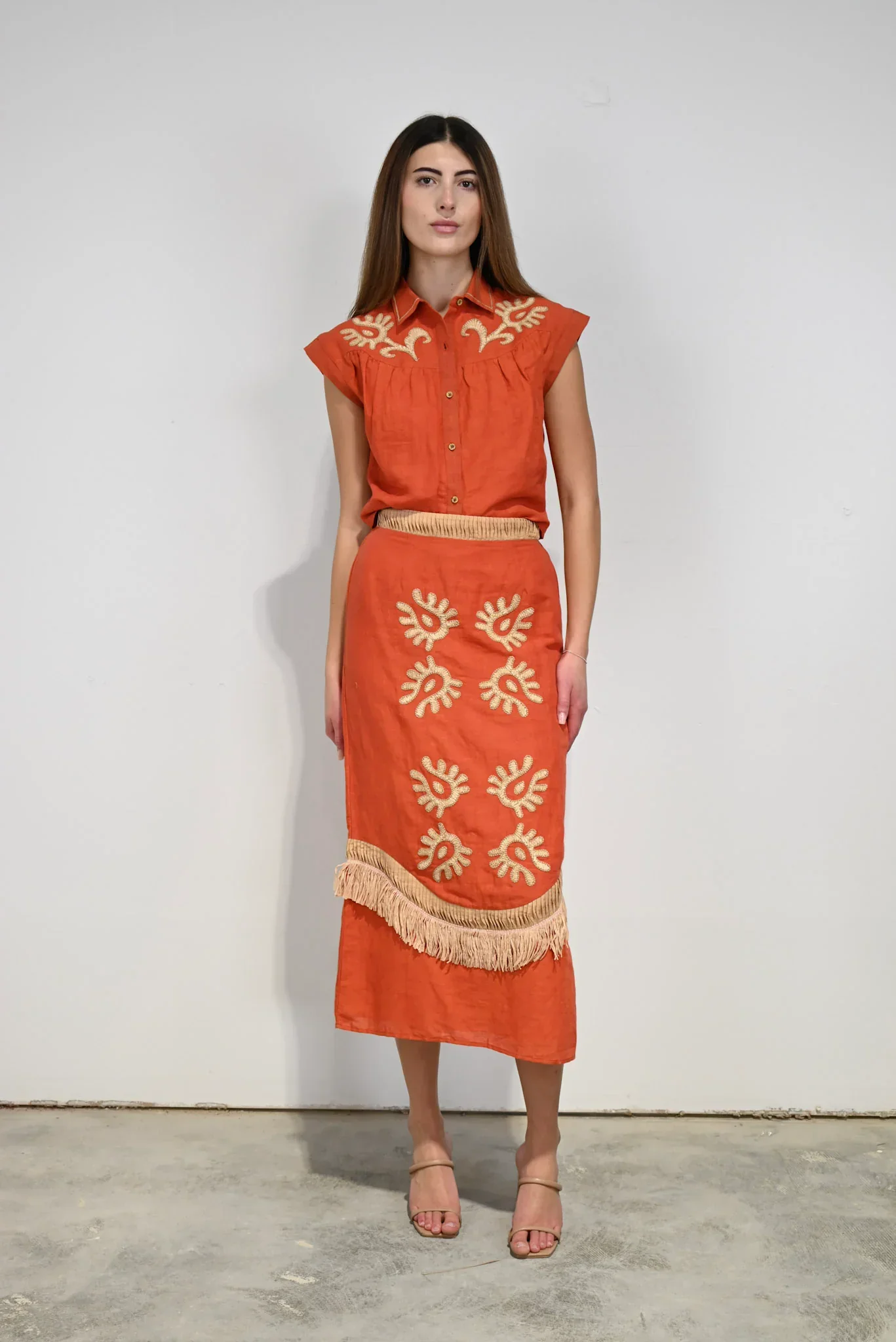 Florentine Skirt in Oaxaca Raffia - Image 2