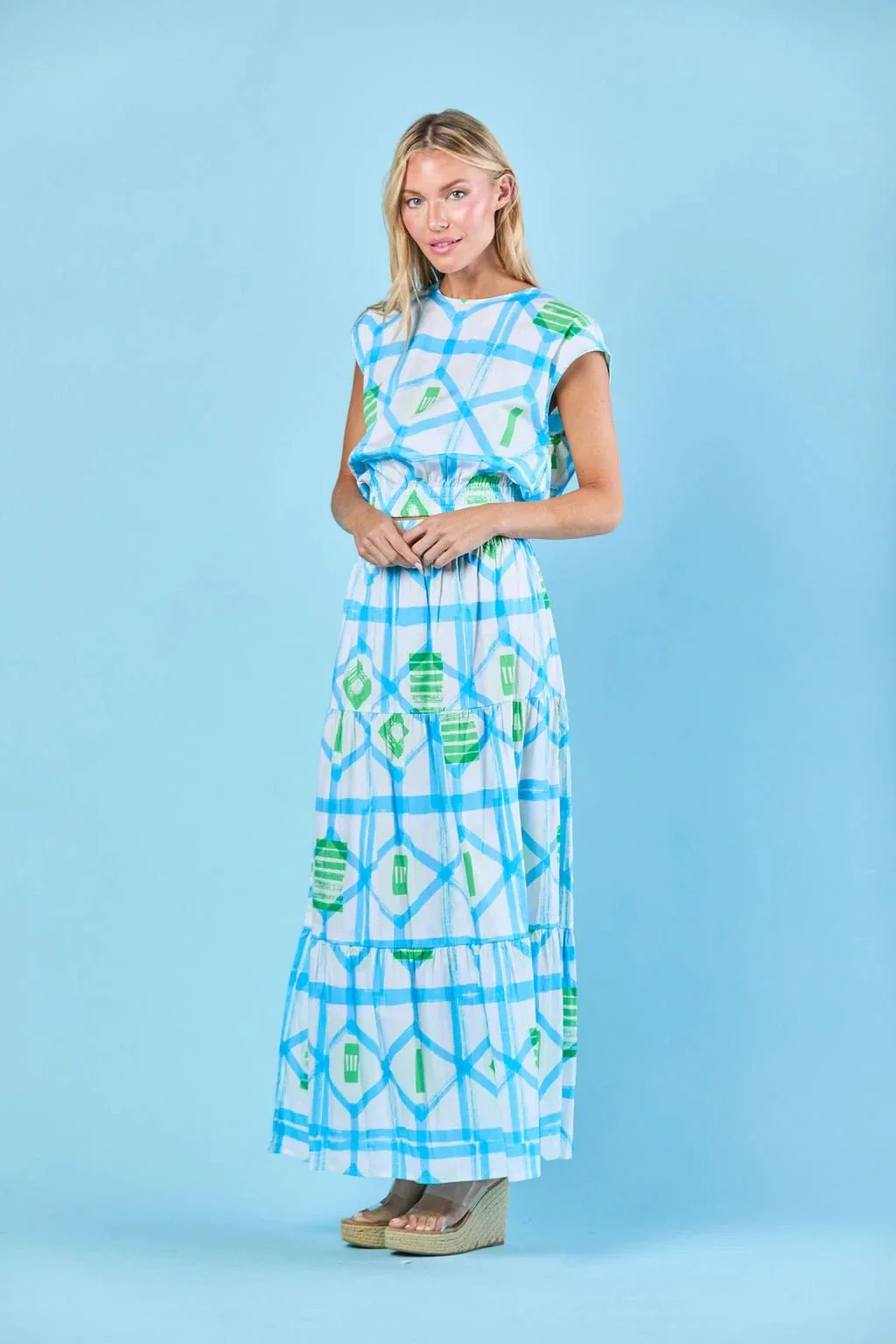 Gardenia Skirt in Sky Picnic - Image 4