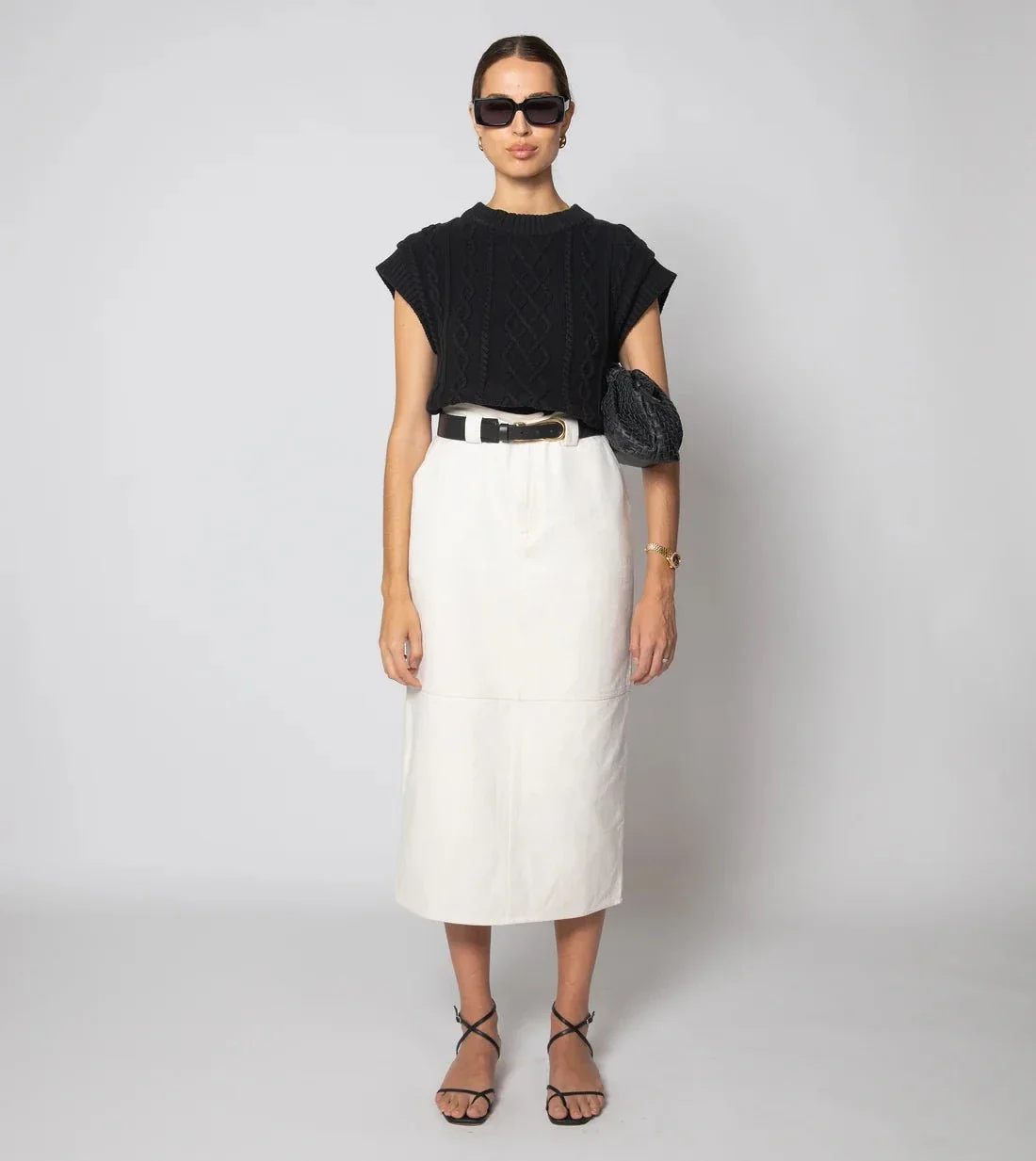 Gigi Sweater Vest in Black - Image 6