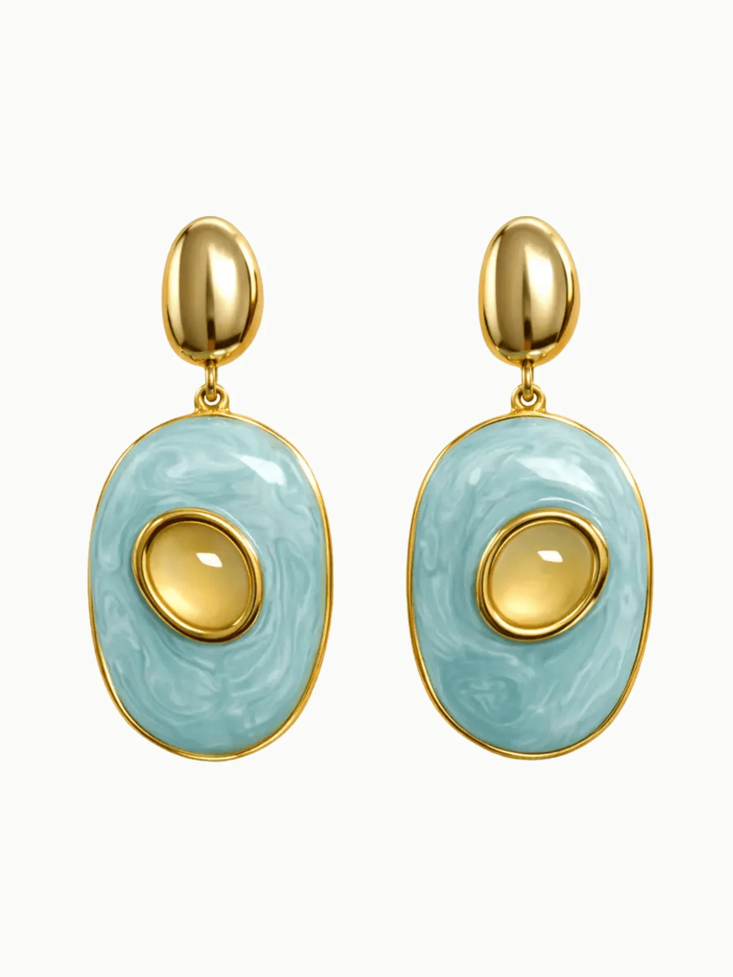 Glenda Light Blue Drop Earrings
