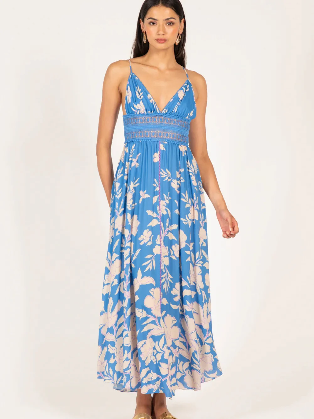 Havana Dress in Blue Palm Beach