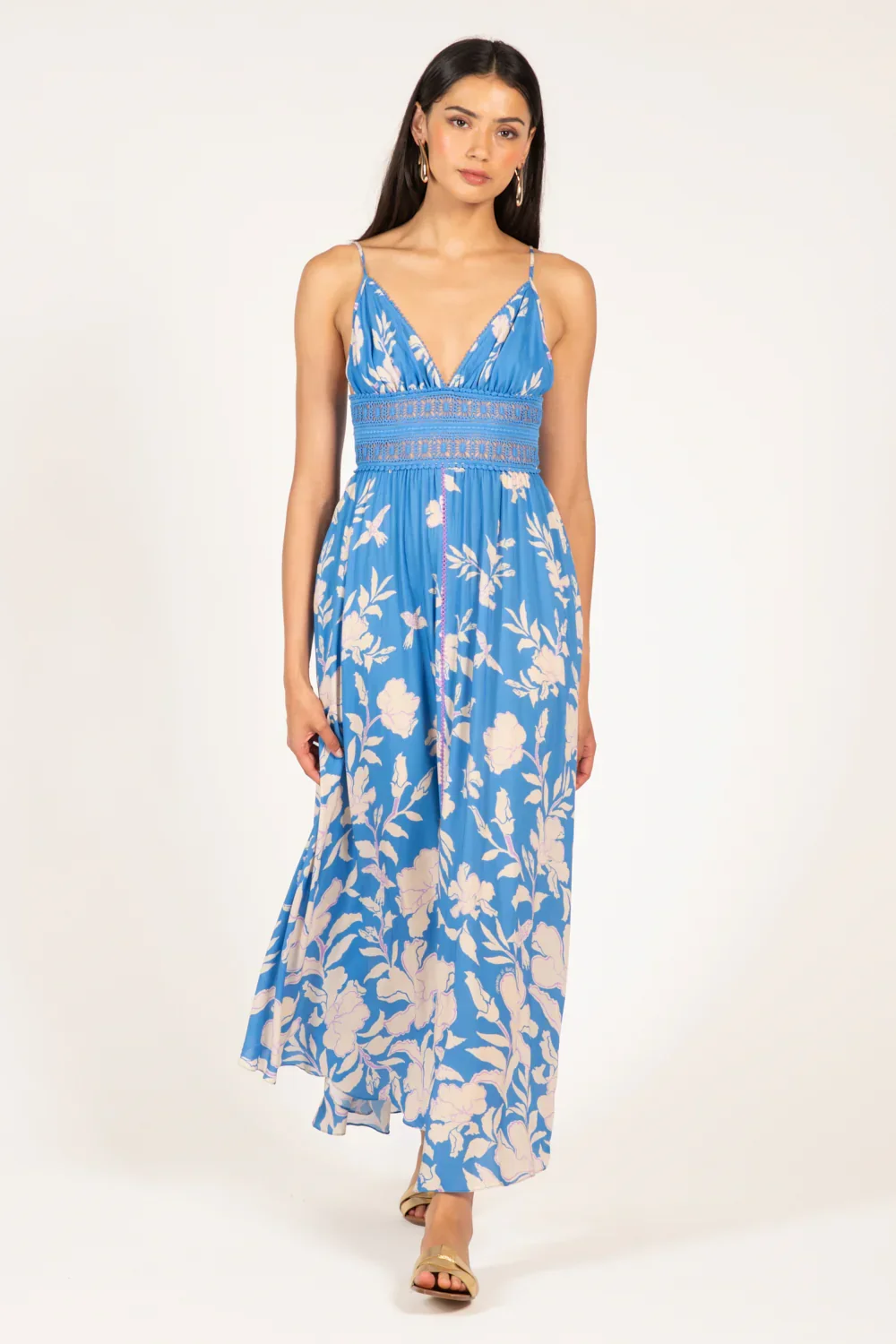 Havana Dress in Blue Palm Beach - Image 4