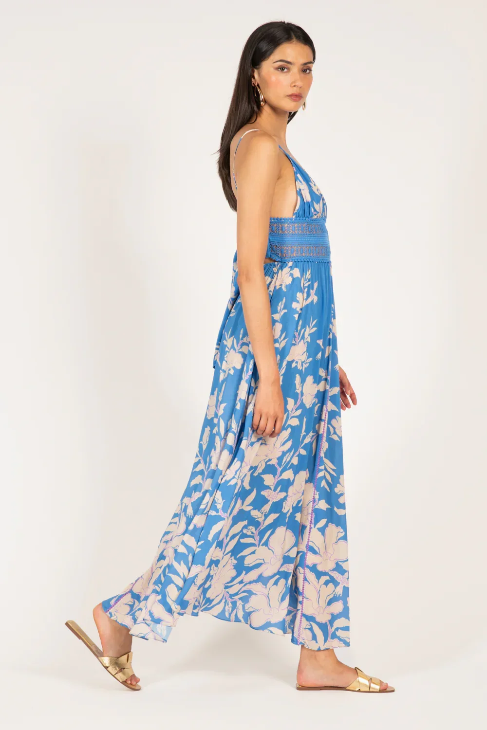 Havana Dress in Blue Palm Beach - Image 5