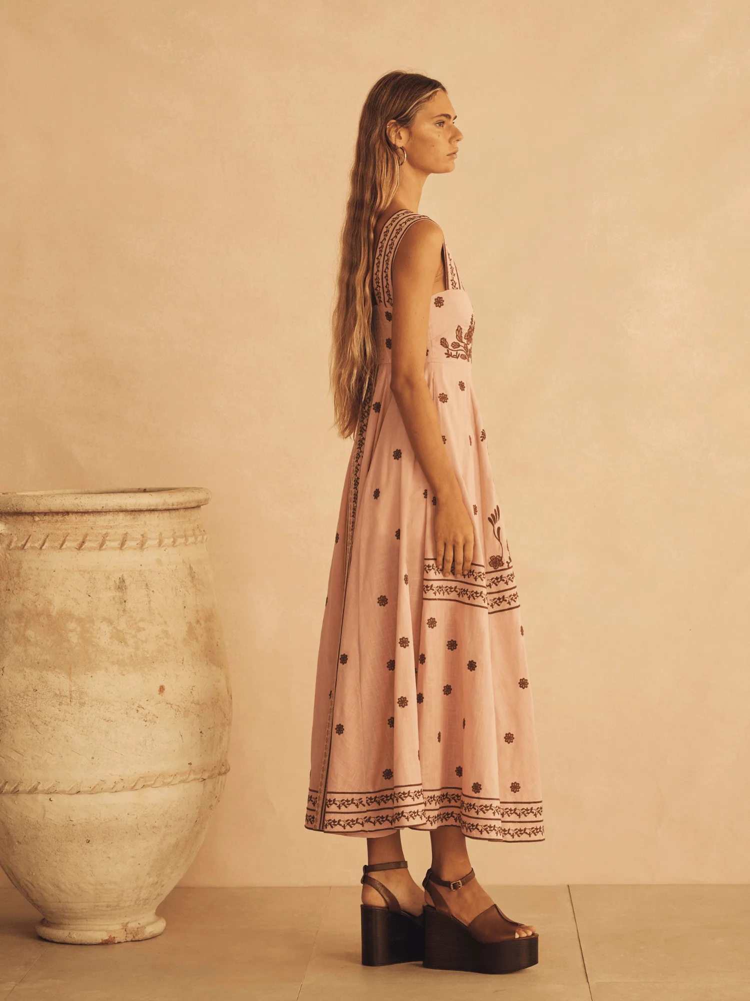Empire Maxi Dress Infiorata Embroidered - Image 5