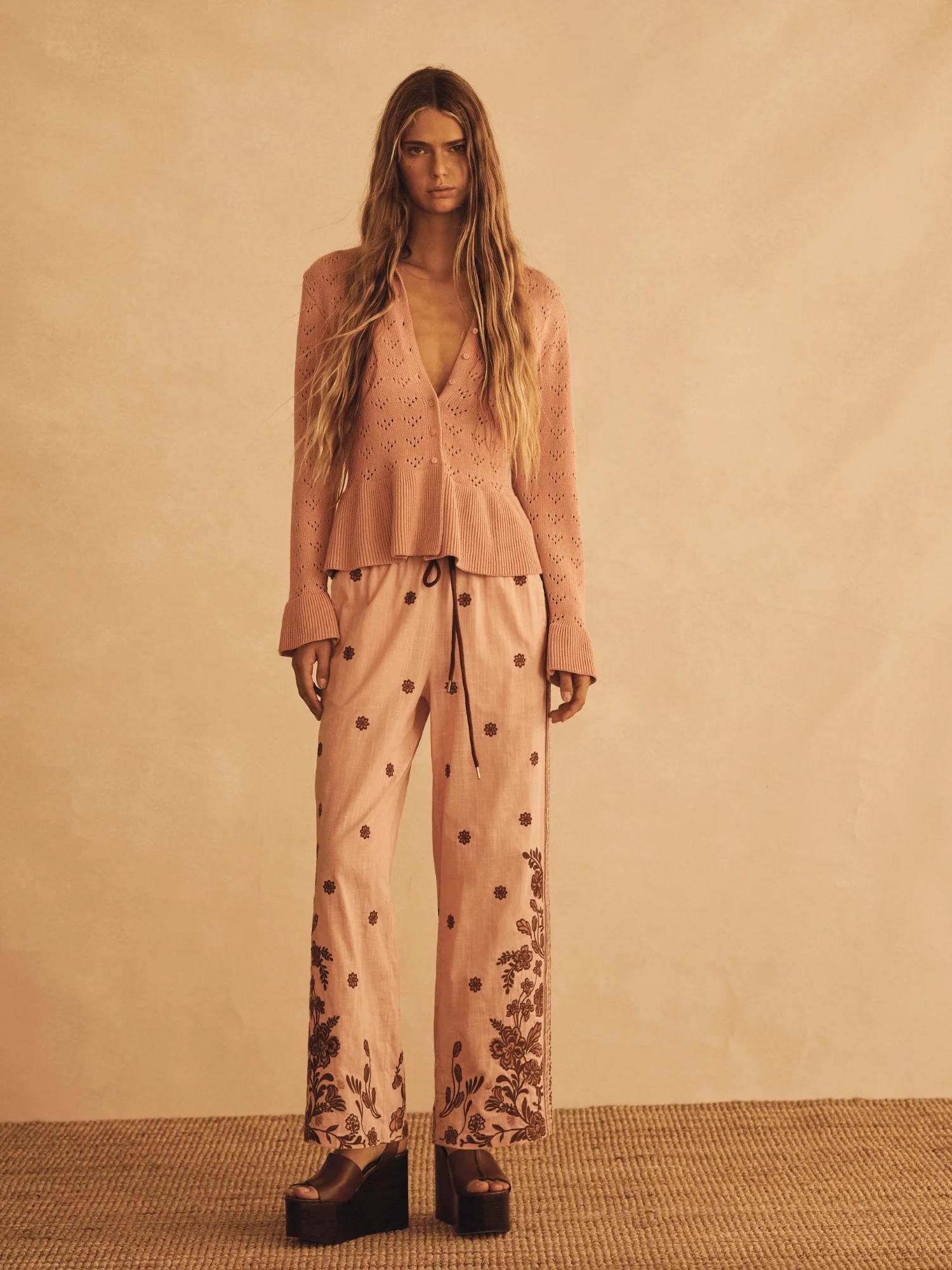 Straight Leg Pant Infiorata Embroidered - Image 3