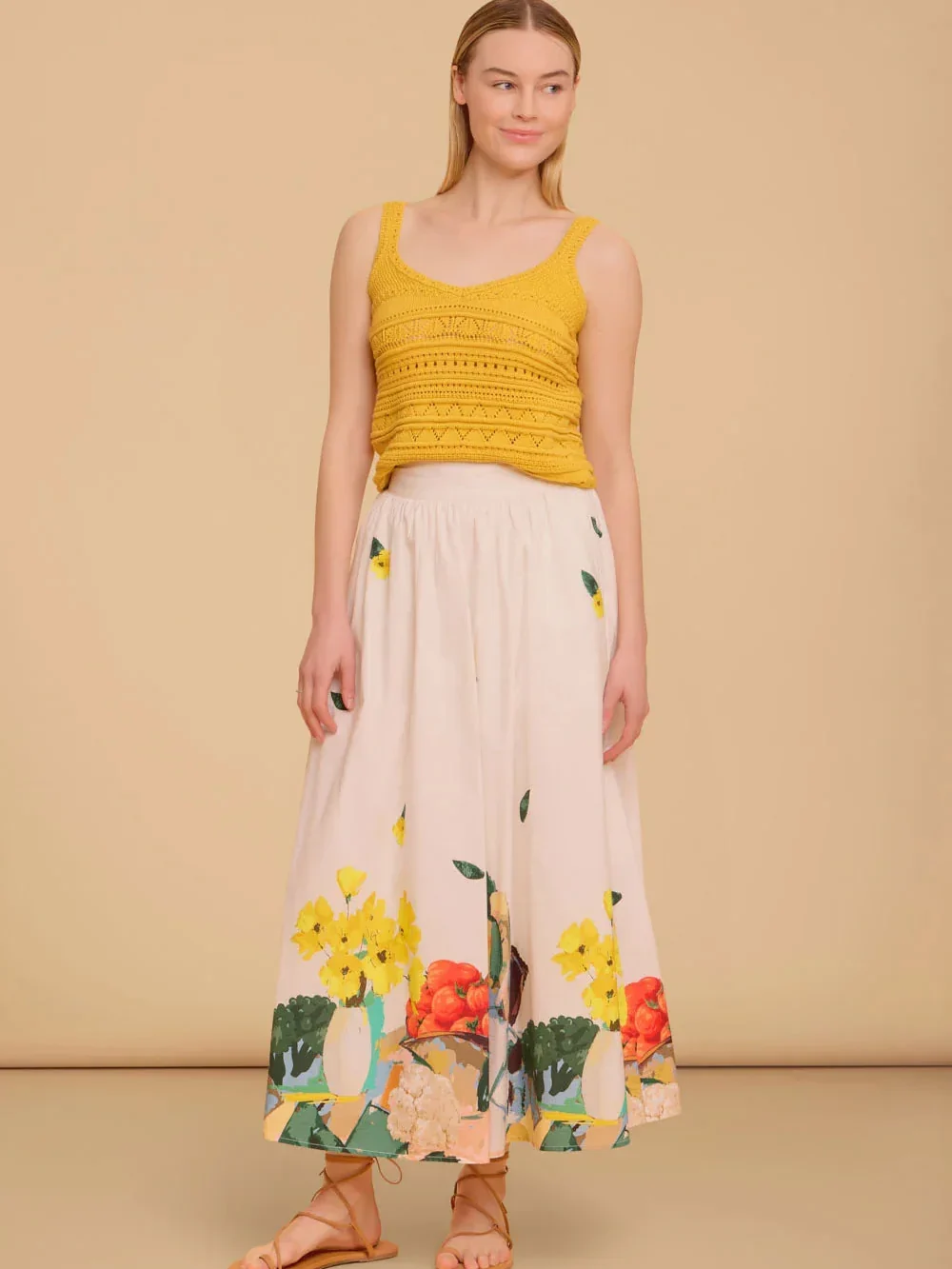 Iris Crochet Top in Marigold