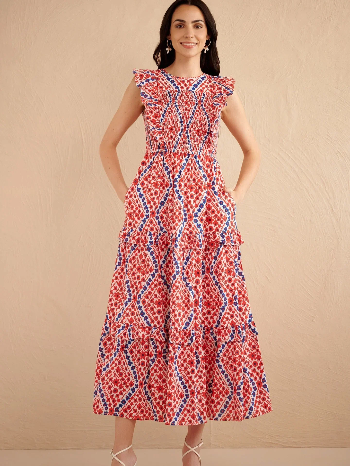 Iris Dress in Athena Heart Poppy