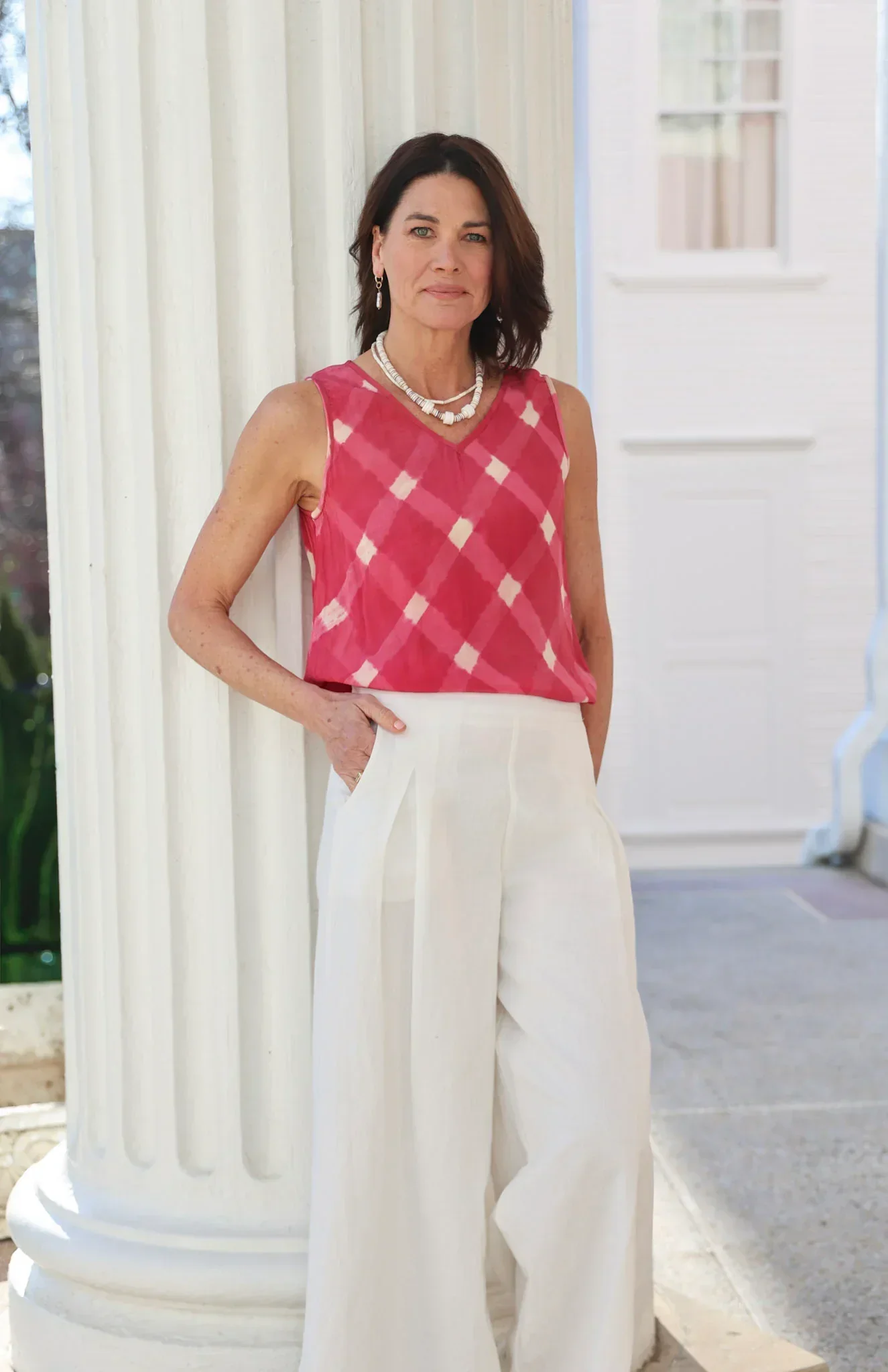 Isla Tank Top in Raspberry - Image 9