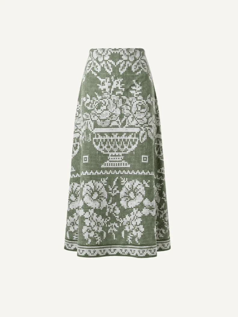 Jasmine Ankle Skirt in Verdant Flight - Image 4