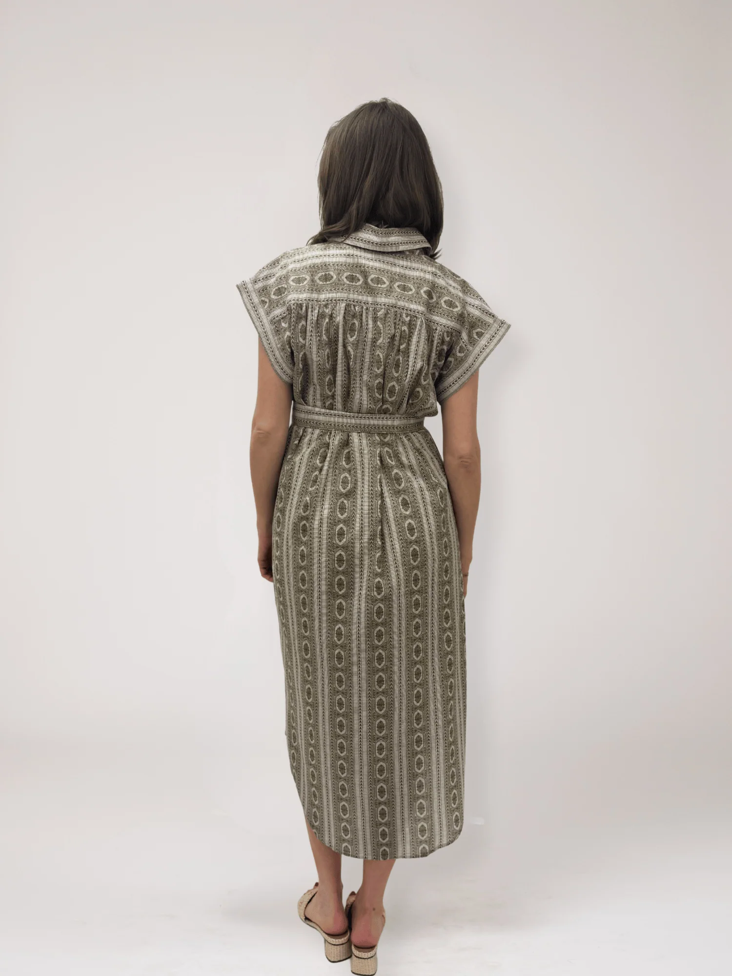Jodie Midi Dress in Fiona Truffle - Image 3