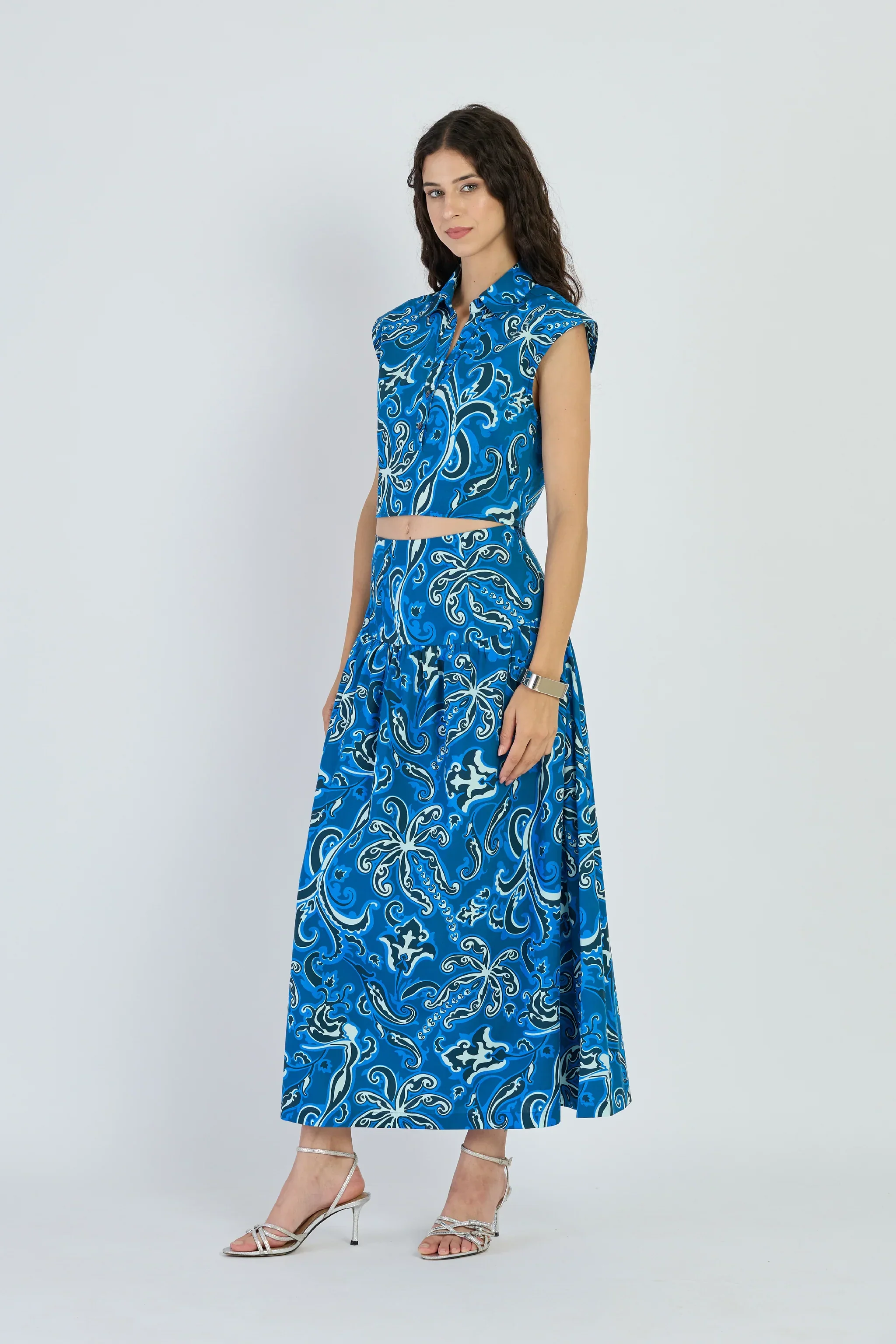 Kara Skirt in Mermaid Navy - Image 3