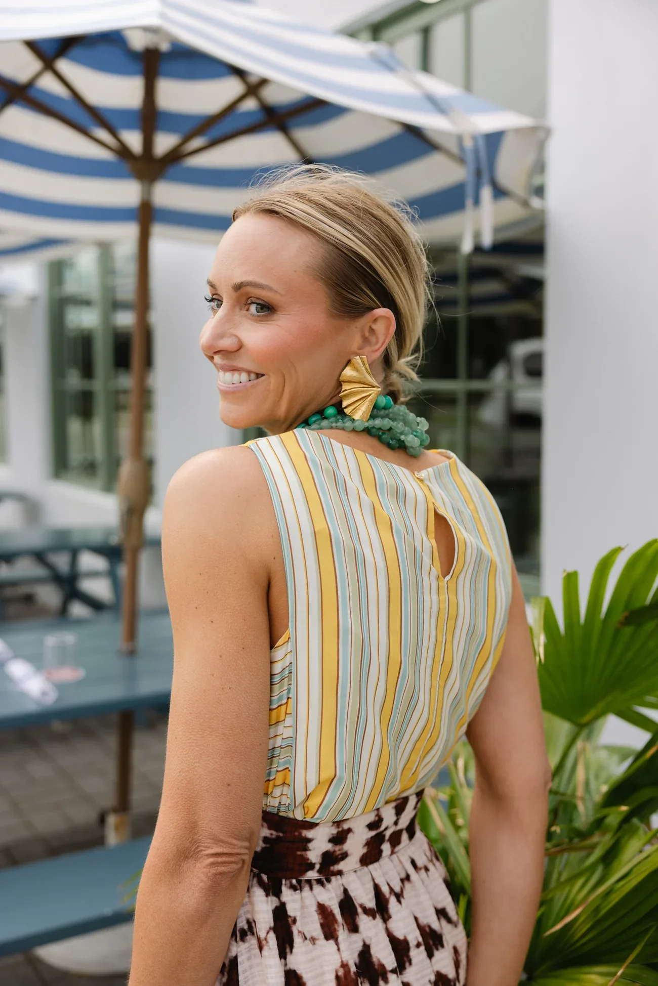 Kensey Top in Charleston Sunset Stripe - Image 2