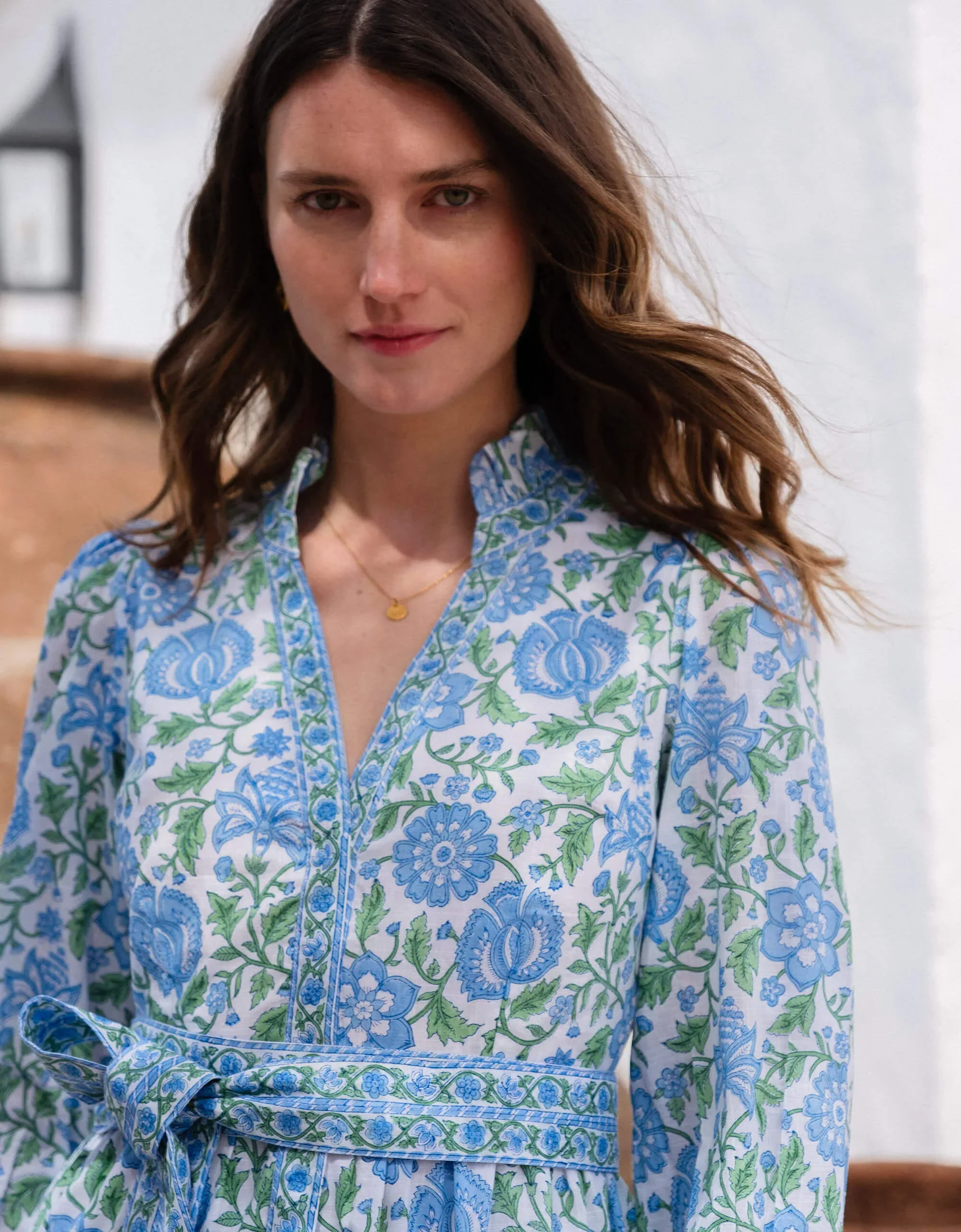 Kerala Dress in Meadow Chintz - Image 2