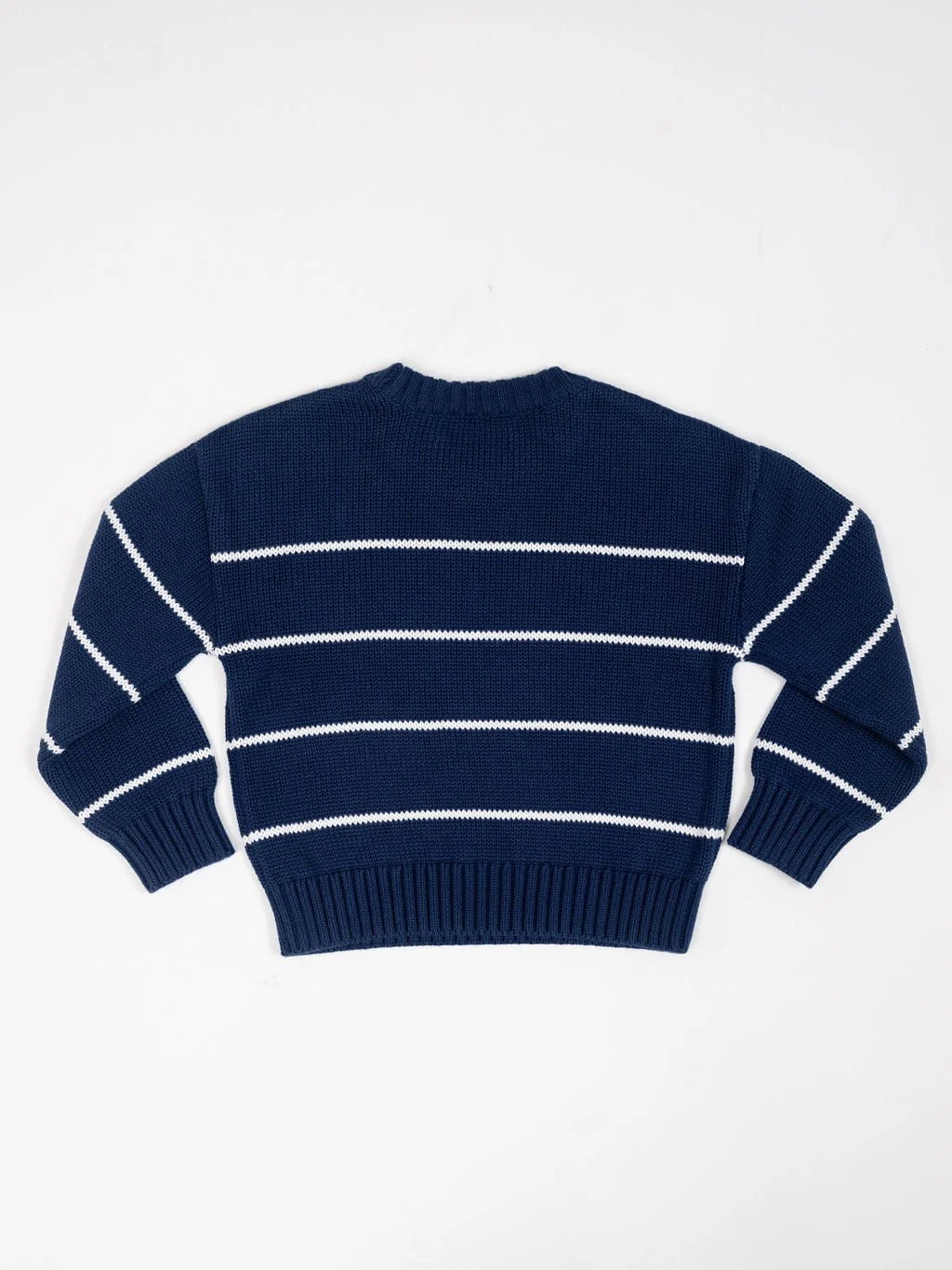 Kids Nantucket Sweater in Navy Stripe - Image 3