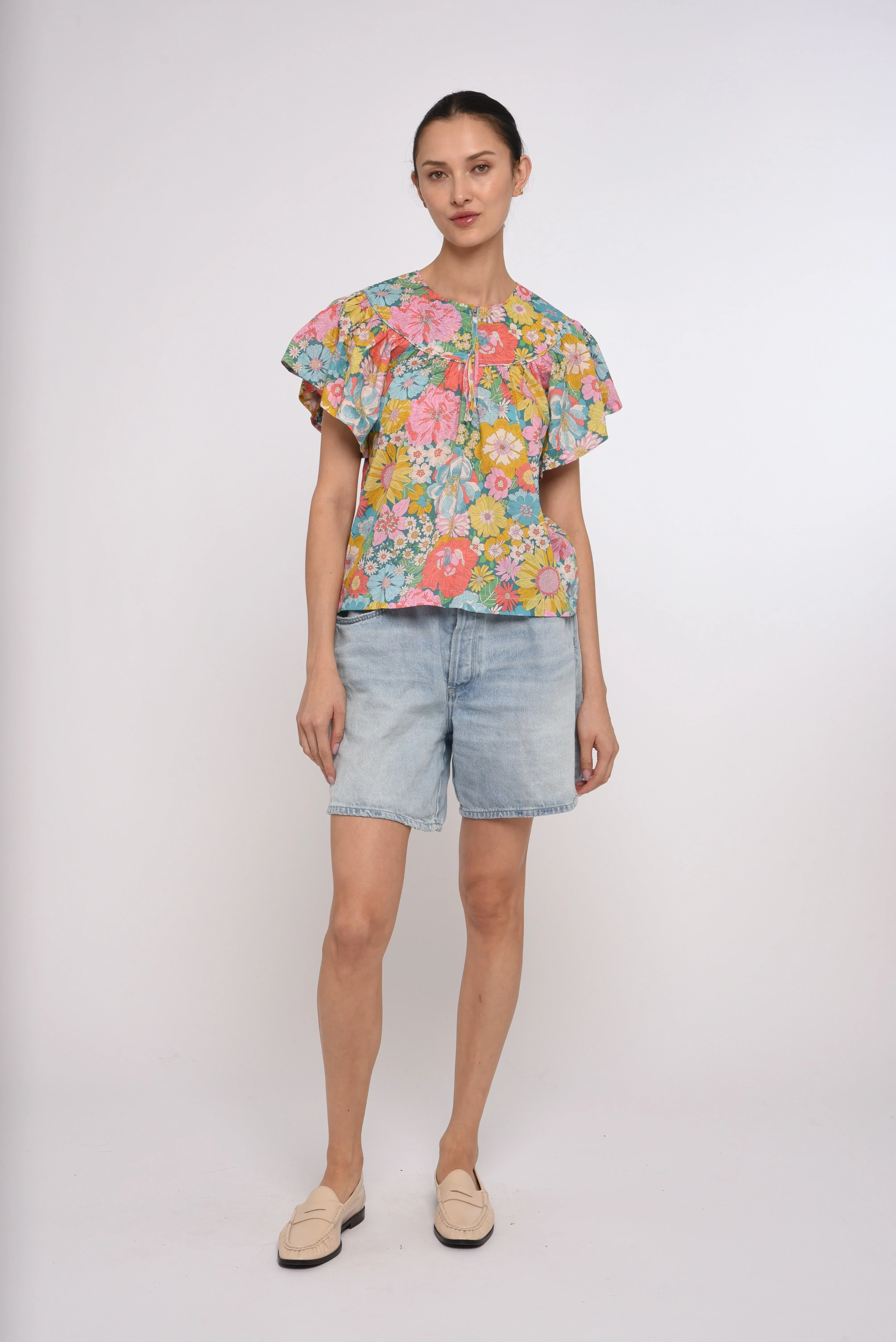 Kinsley Top in Summers In The Sun 2 Liberty Print - Image 2