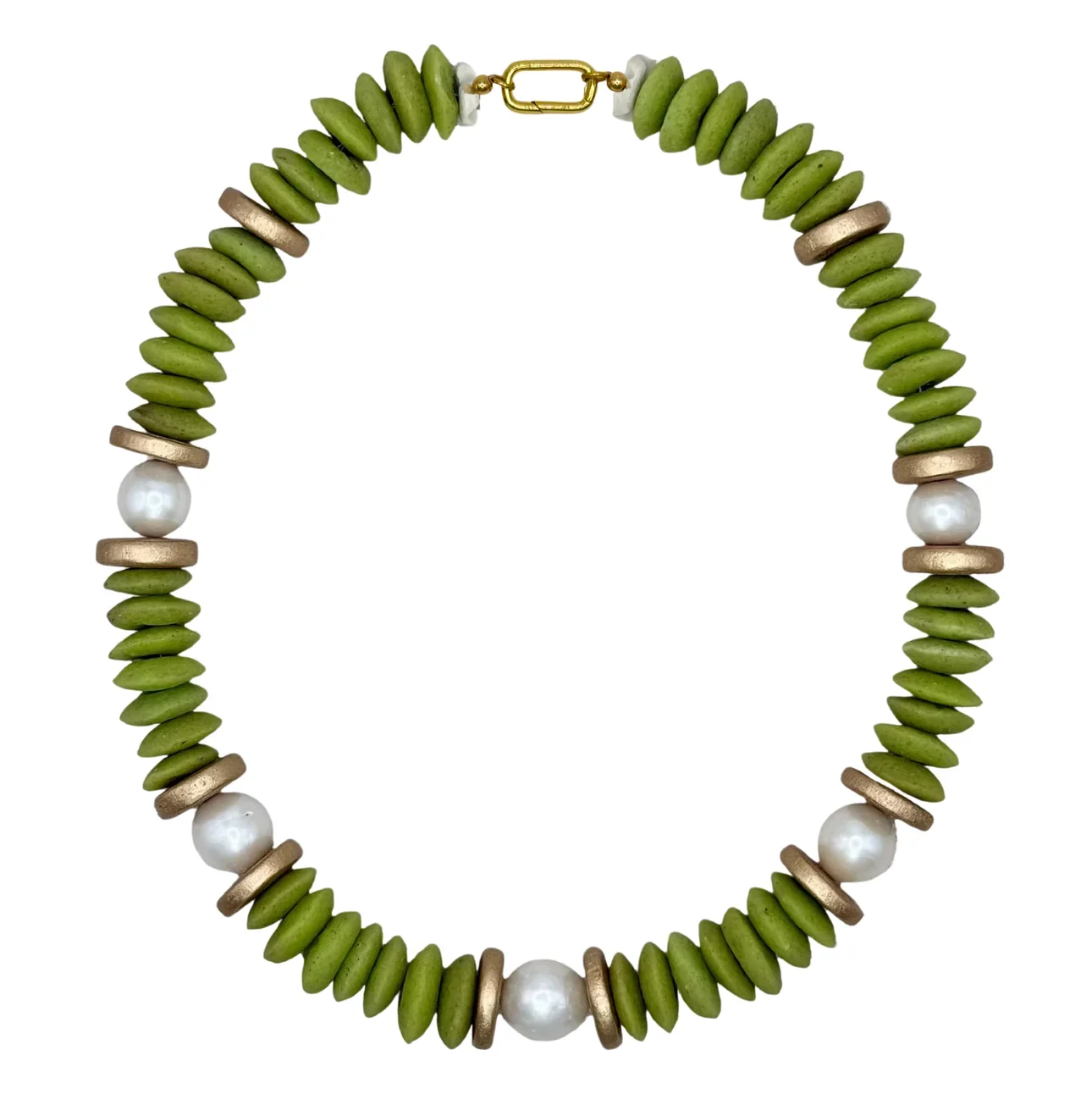 Lagos Collar Necklace in Pistachio
