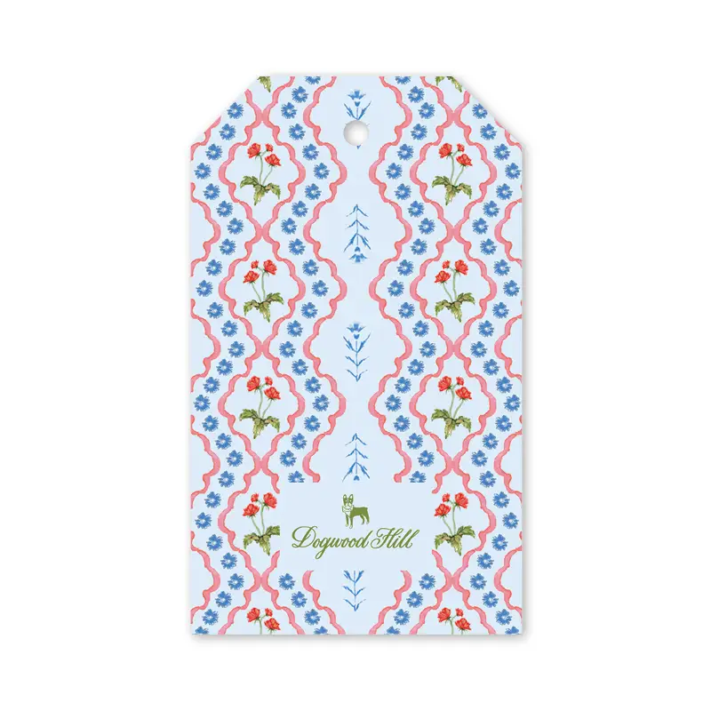 Lamia Damask Blue Gift Tags - Image 3